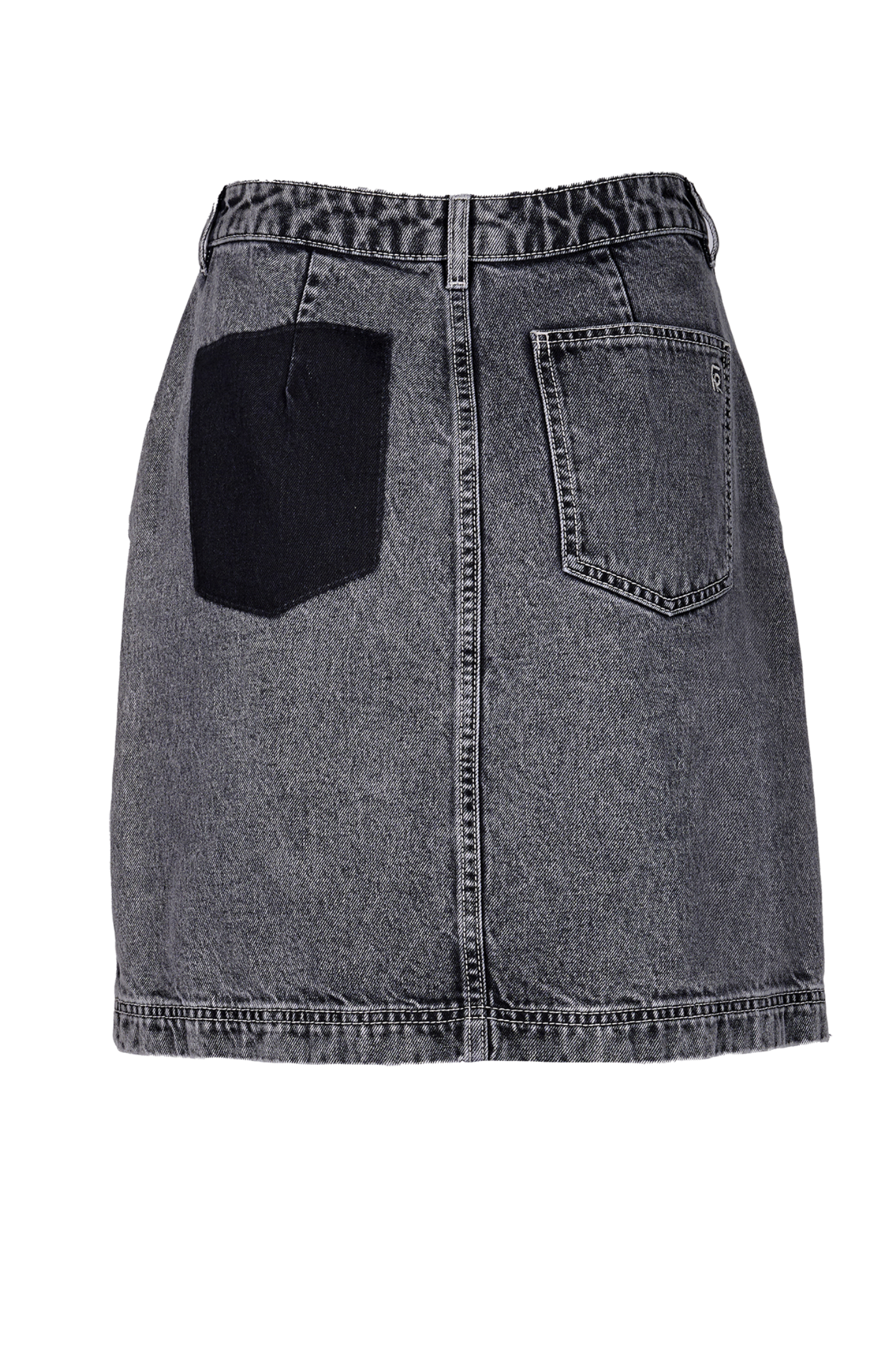MINI JEANSROK MET MID GREY WASHING (8505)