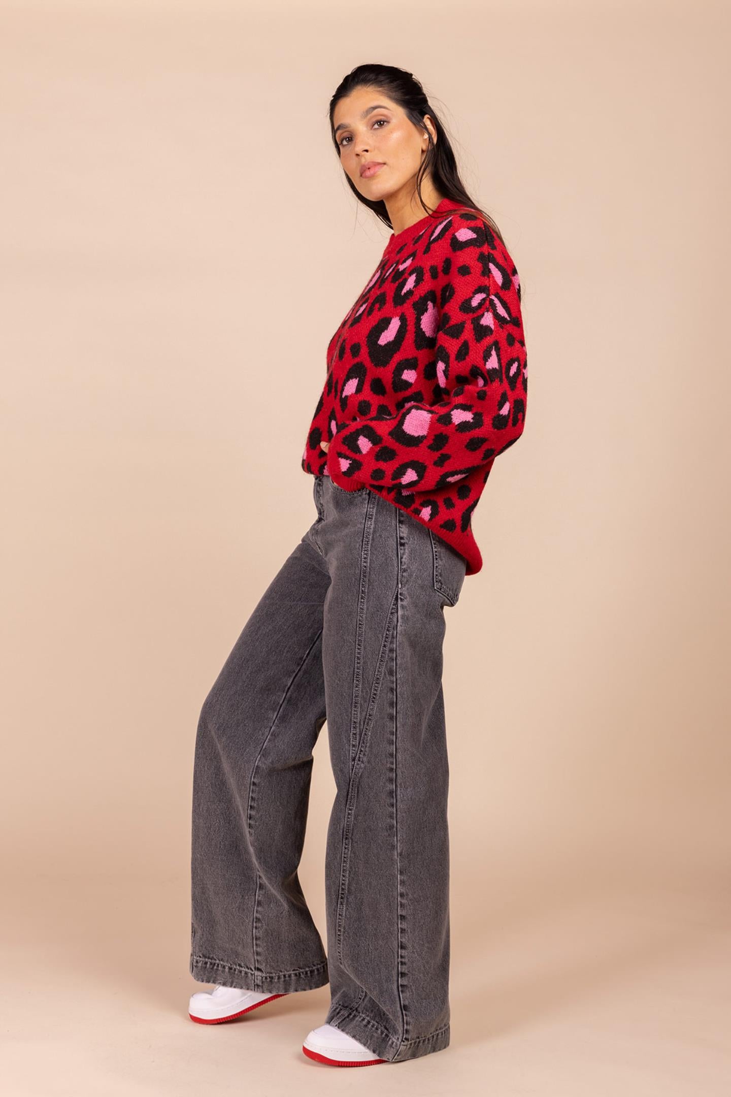 WIJDE BROEK MET DECOUPES (8508)