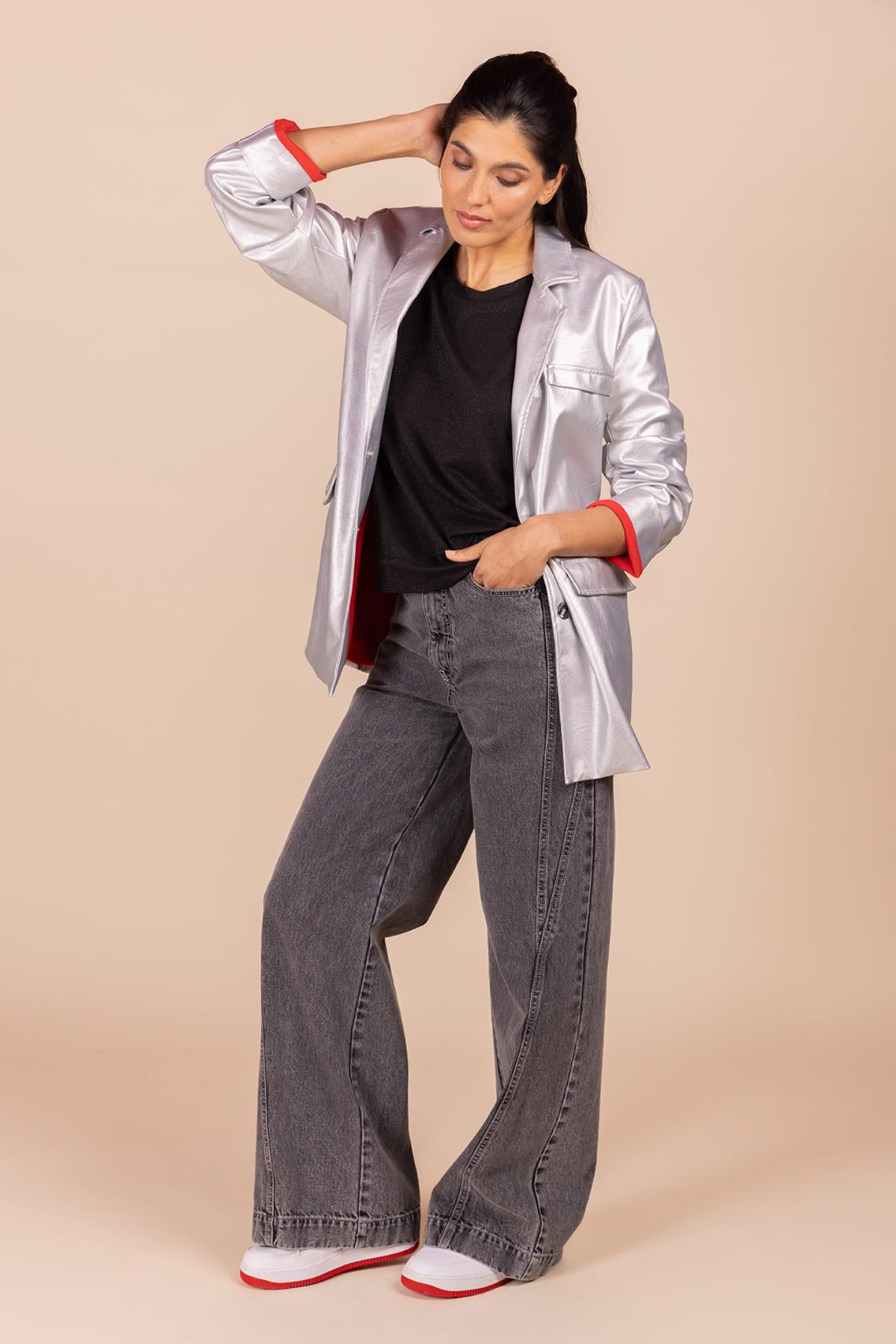 WIJDE BROEK MET DECOUPES (8508)