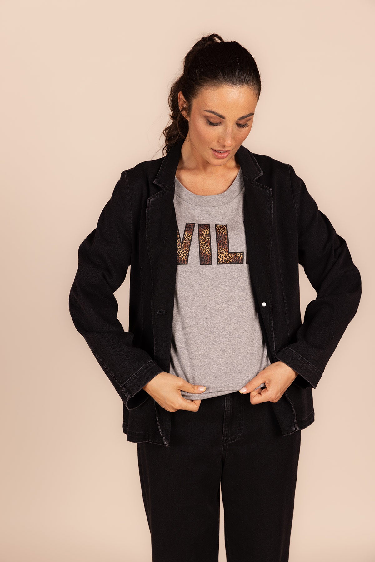 CASUAL BLAZER IN DARK GREY (8510)