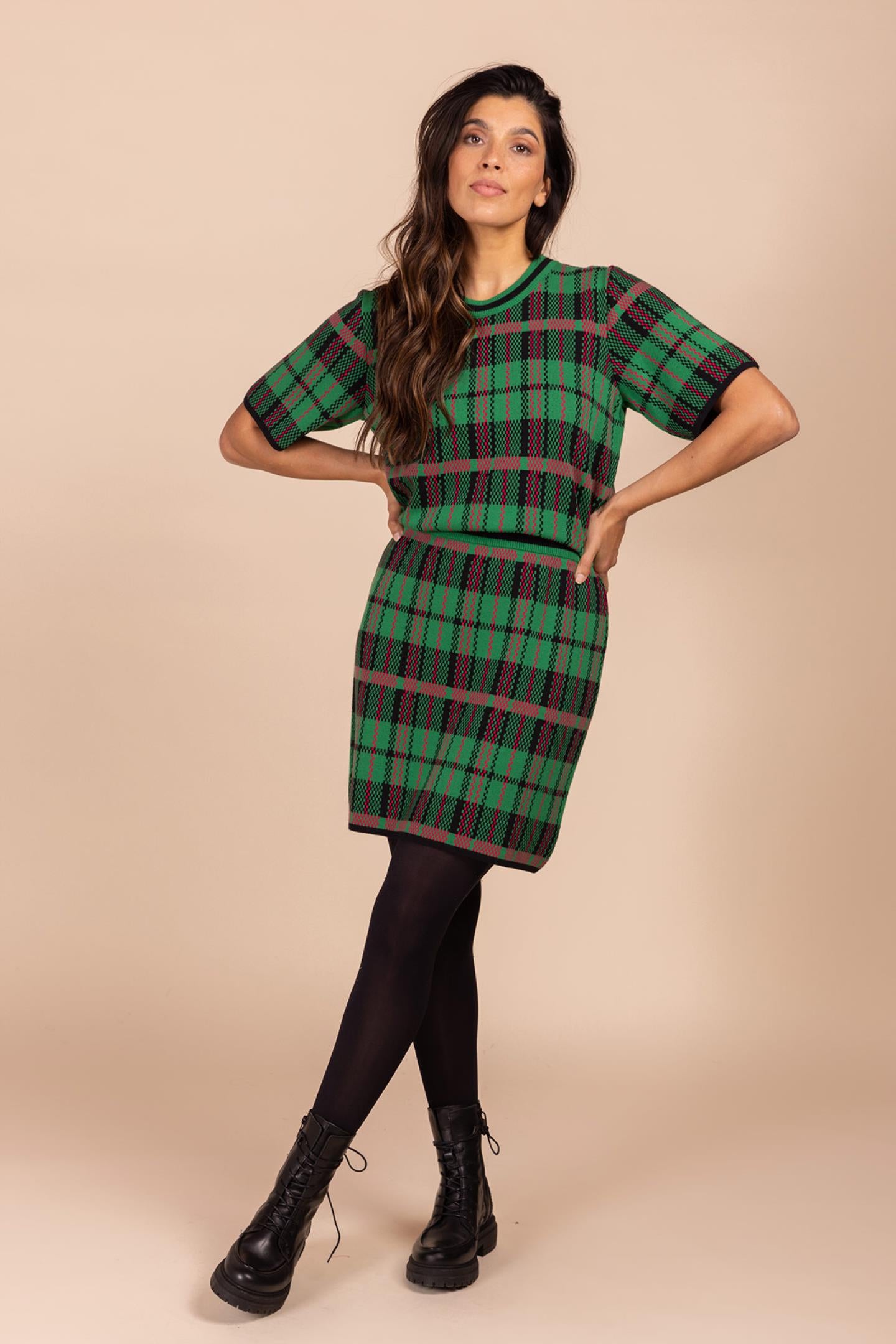 SWEATER MET RASTERSTRUCTUUR (8521)