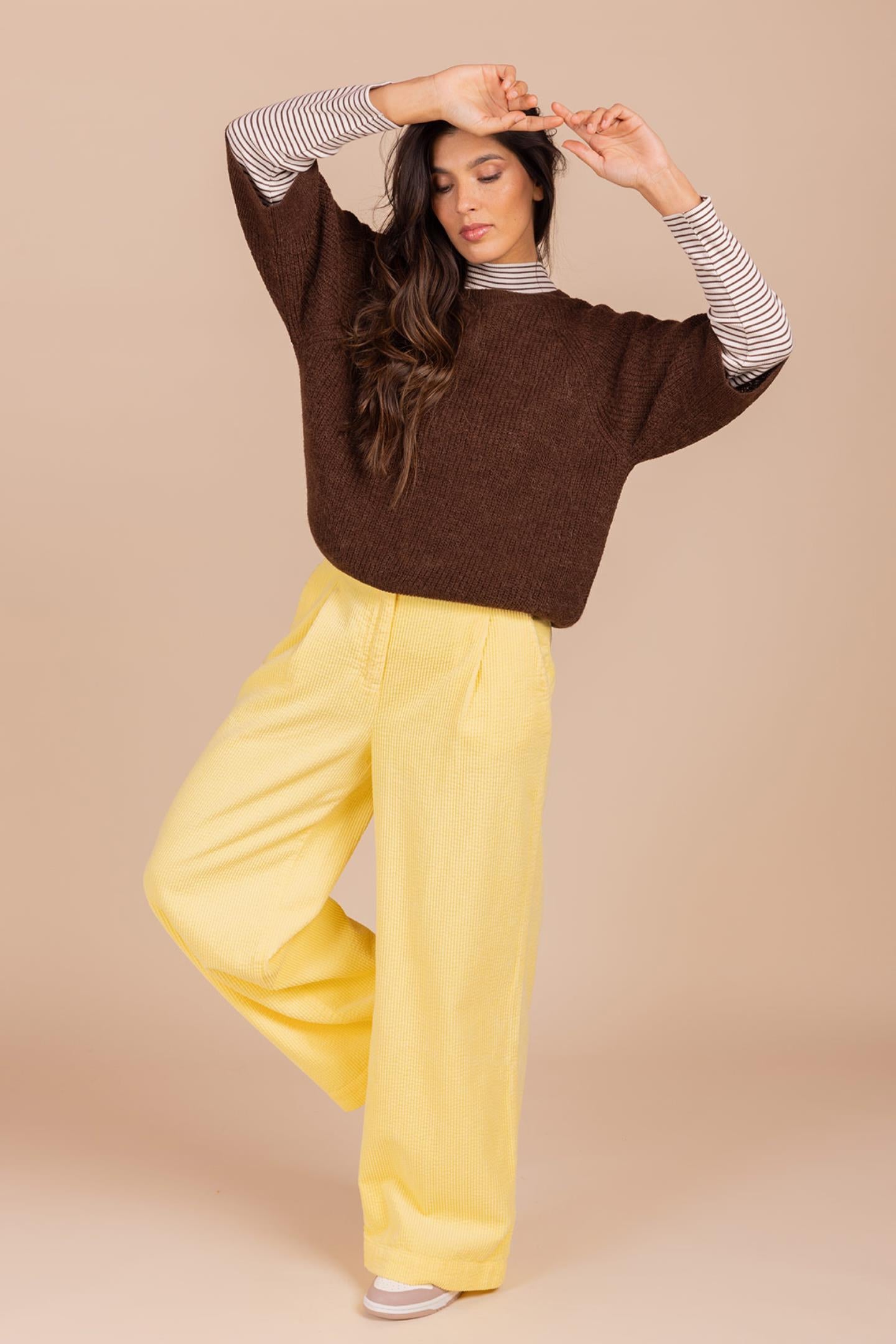 GEBREIDE SWEATER MET RAGLANMOUW (8524)