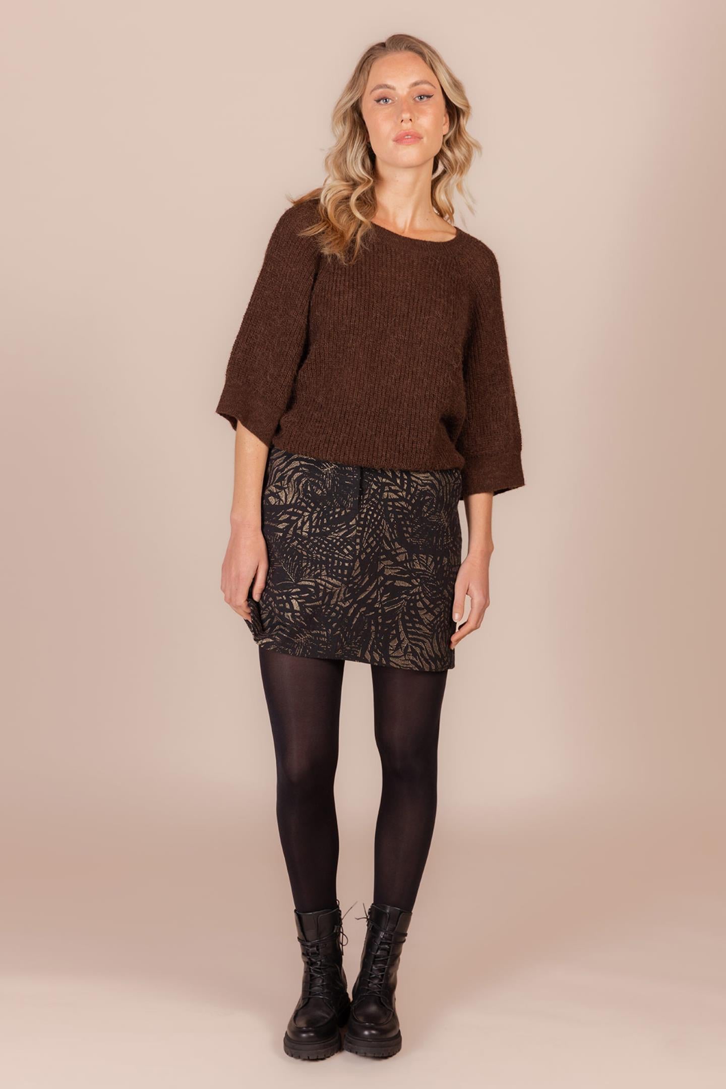 GEBREIDE SWEATER MET RAGLANMOUW (8524)