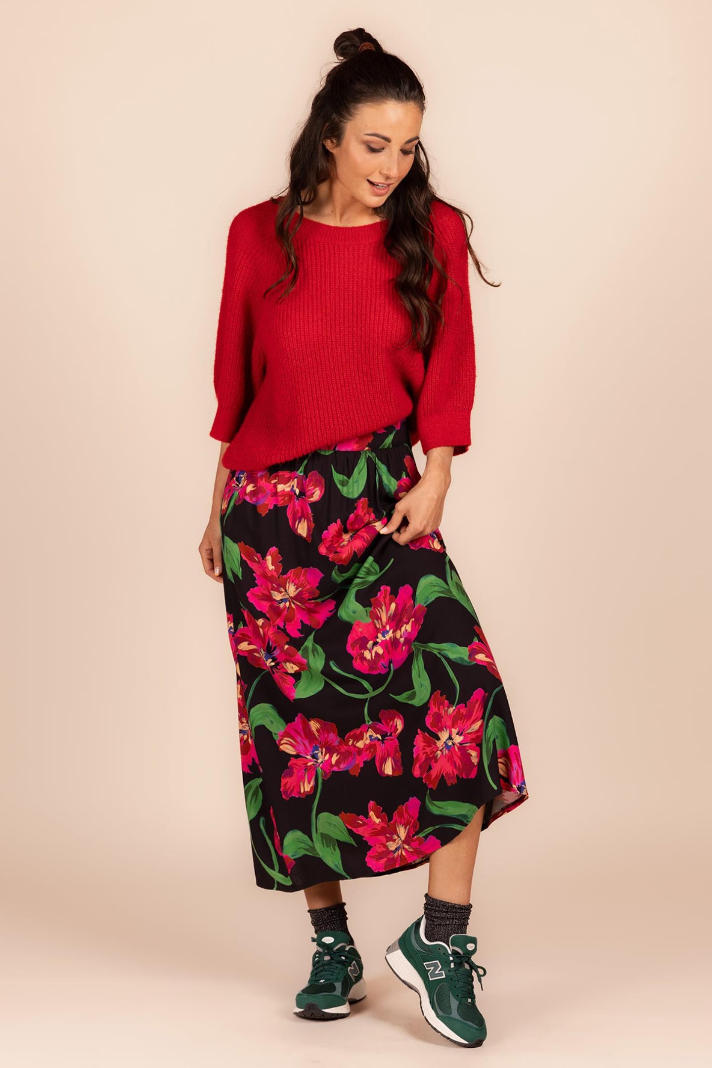 GEBREIDE SWEATER MET RAGLANMOUW (8524)