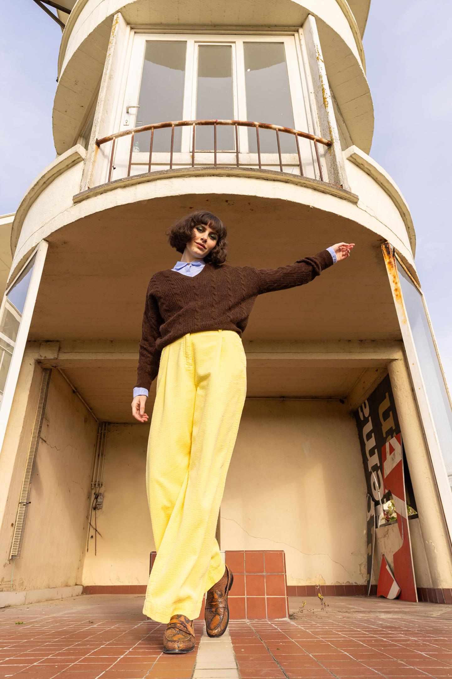 SWEATER MET KABELSTRUCTUUR (8525)