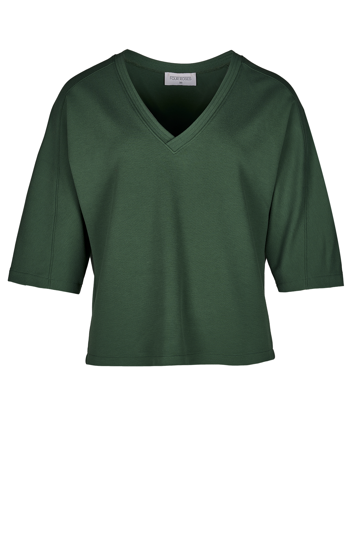 SWEATER IN PUNTO MILANO MET V-HALS (8533)