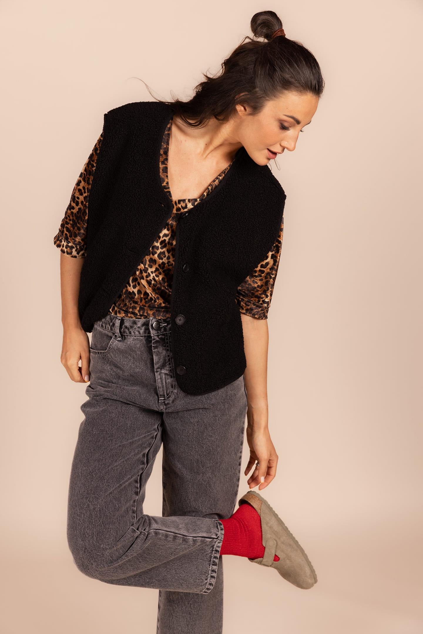 BLOUSE MET DIERENPRINT (8596)