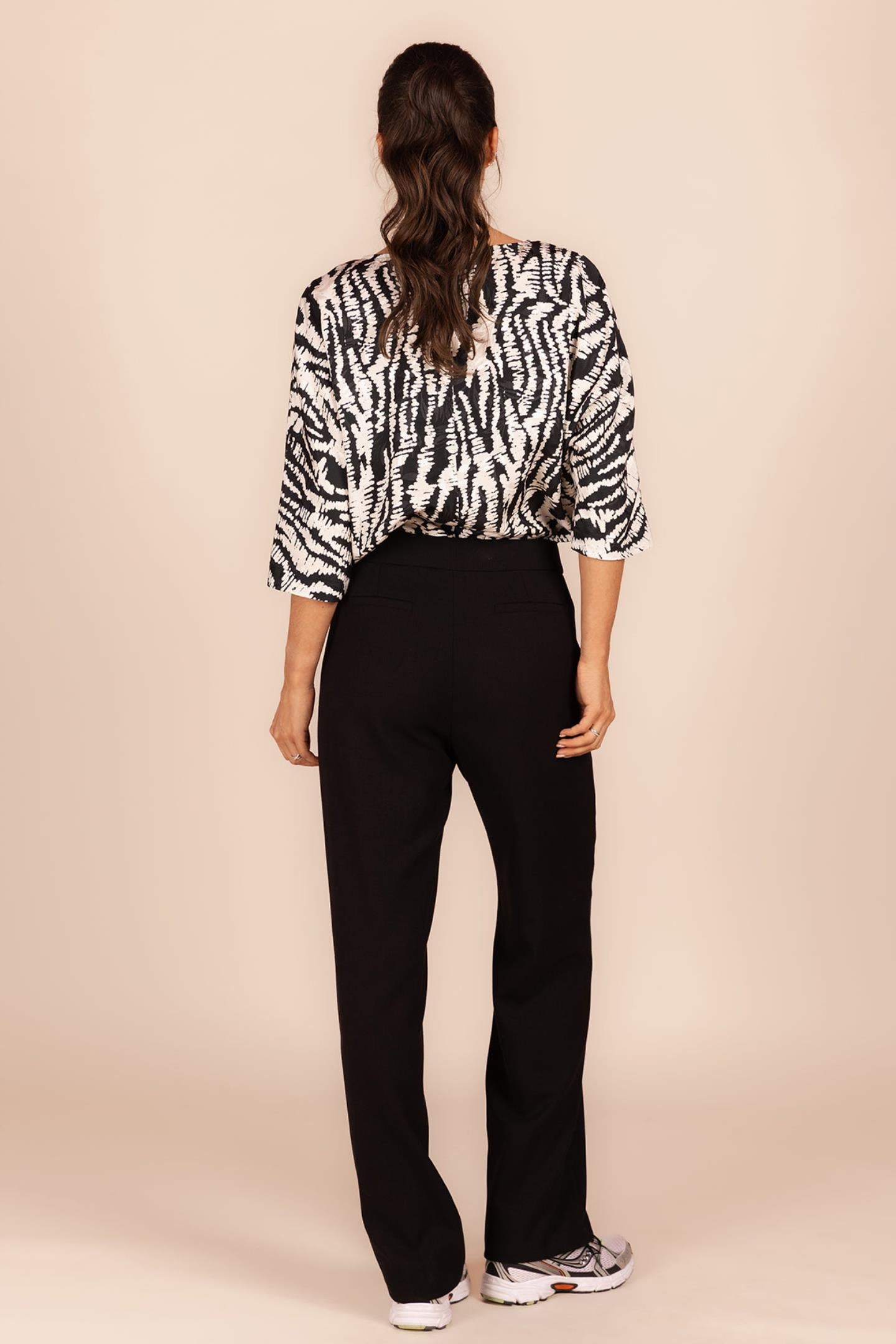 BLOUSE BICOLOUR PRINT (8601)