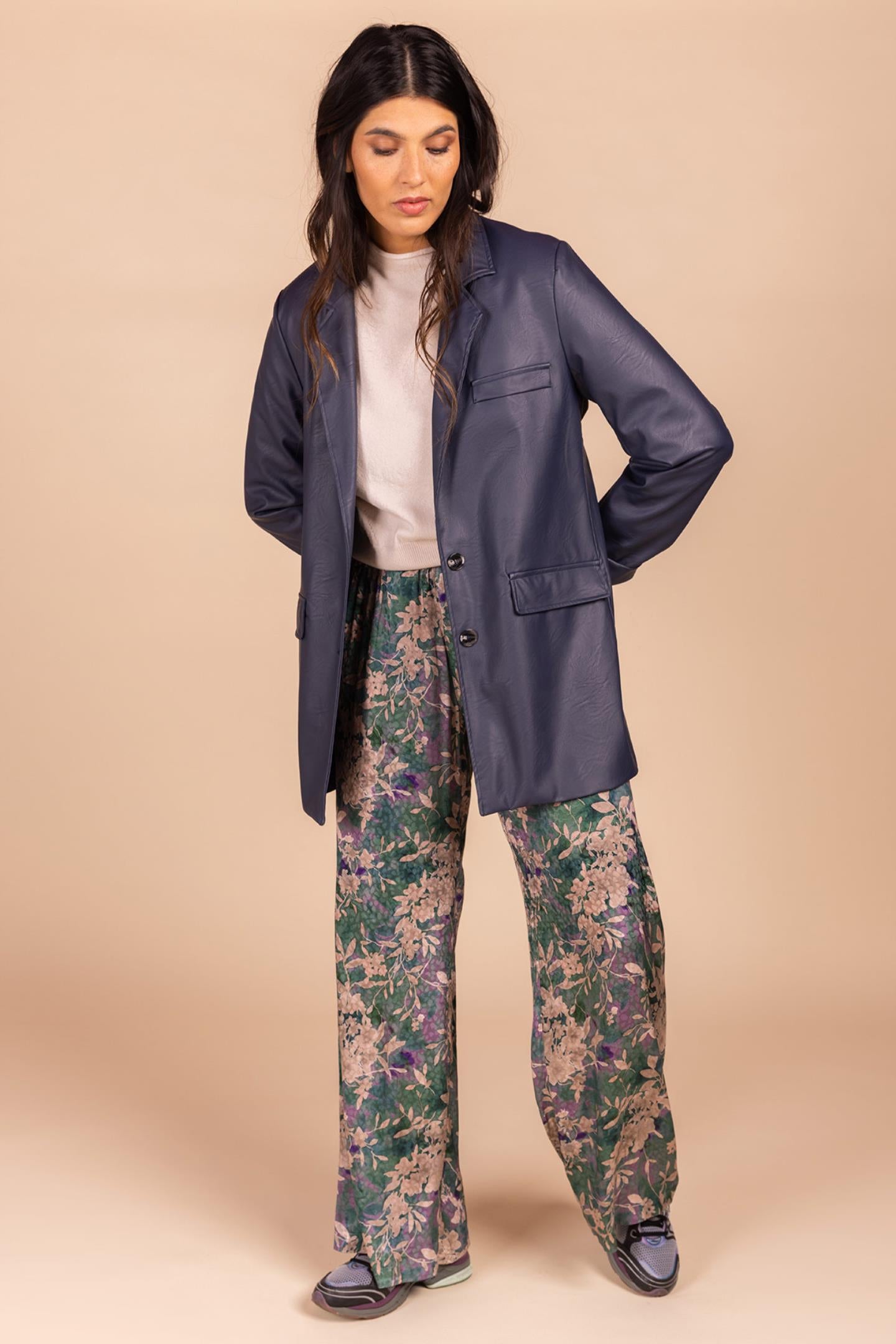 CASUAL BLAZER IN IMITATIELEER (8604)