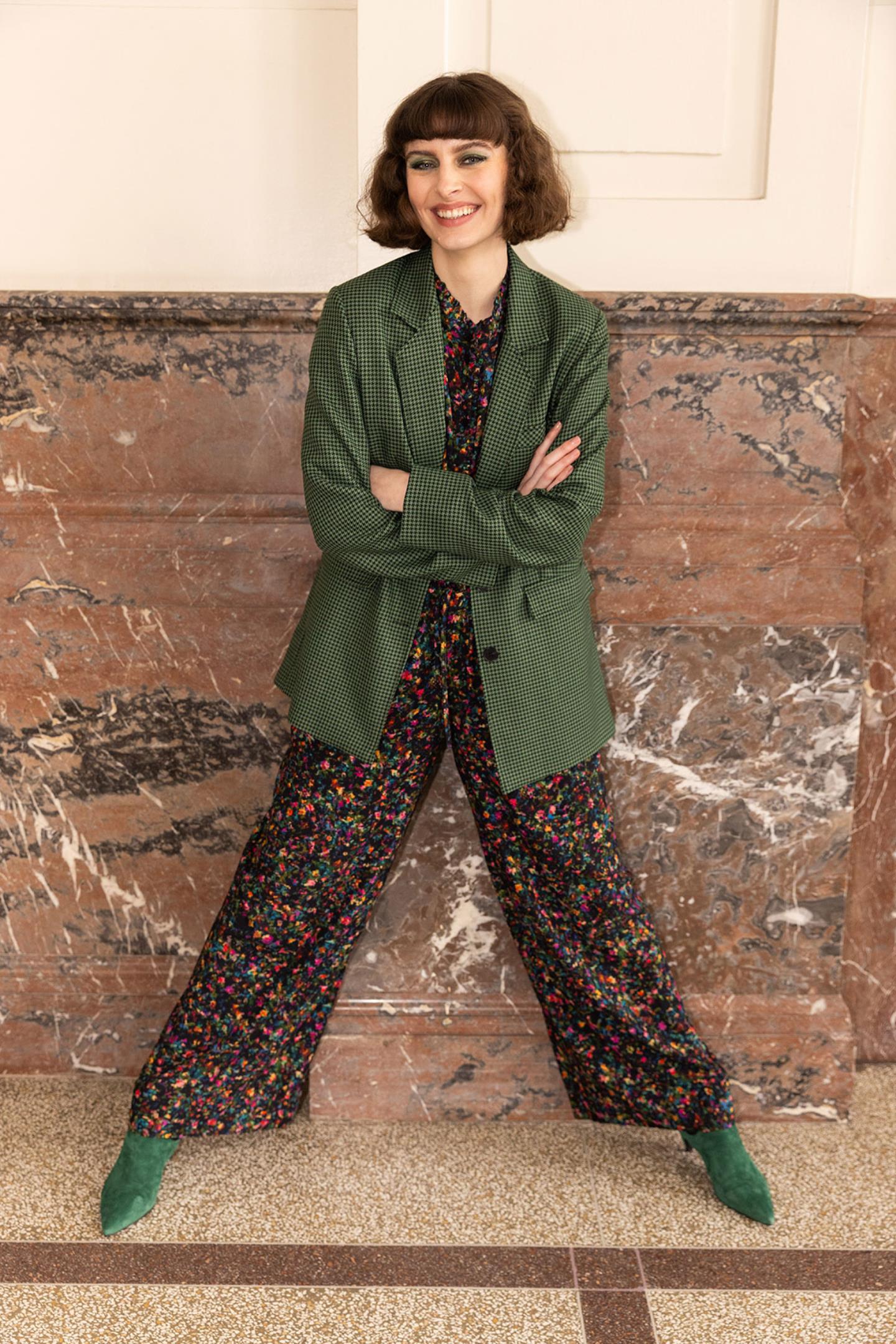 BLAZER MET PIED DE POULE DESSIN (8605)