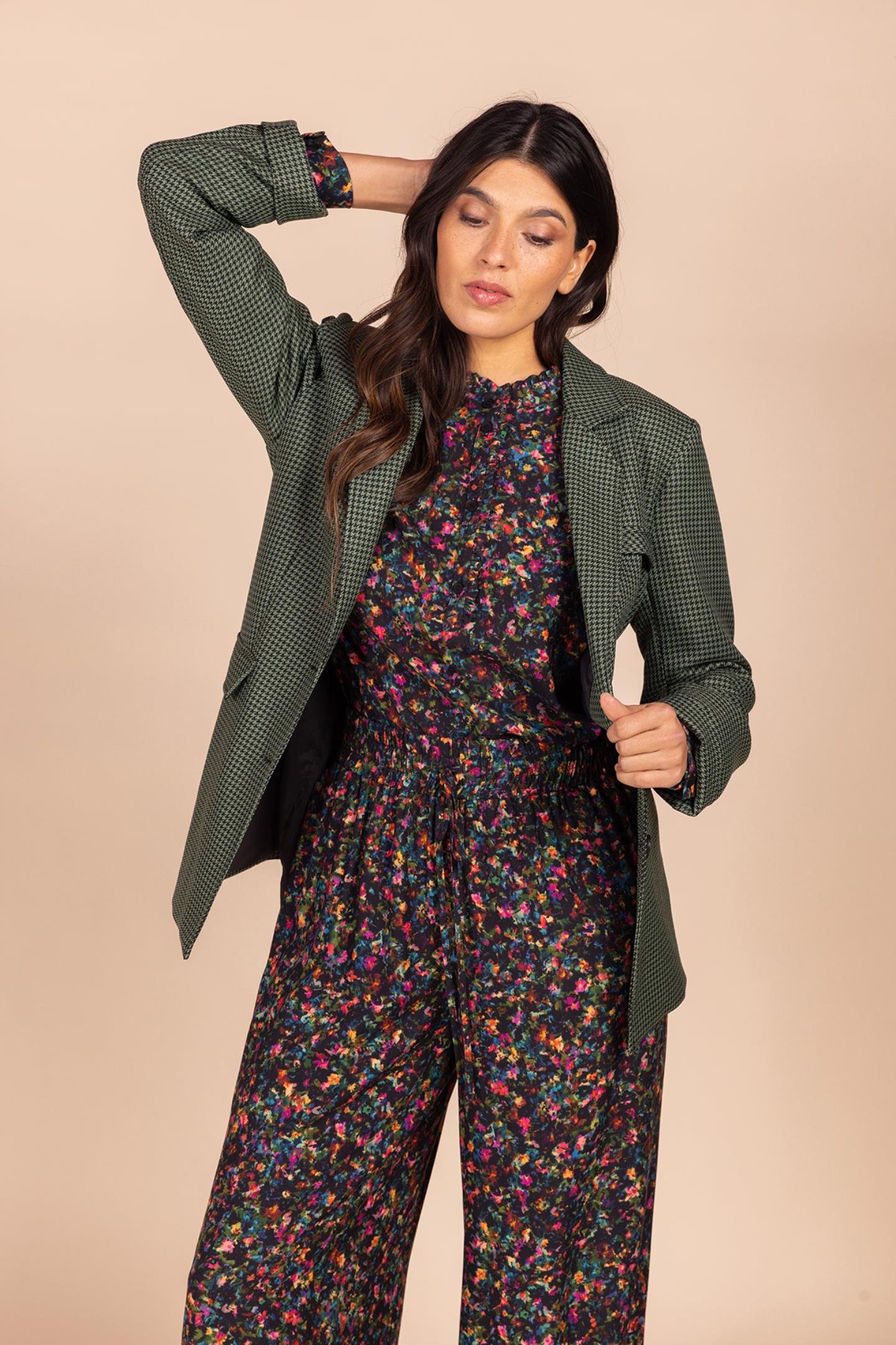 BLAZER MET PIED DE POULE DESSIN (8605)