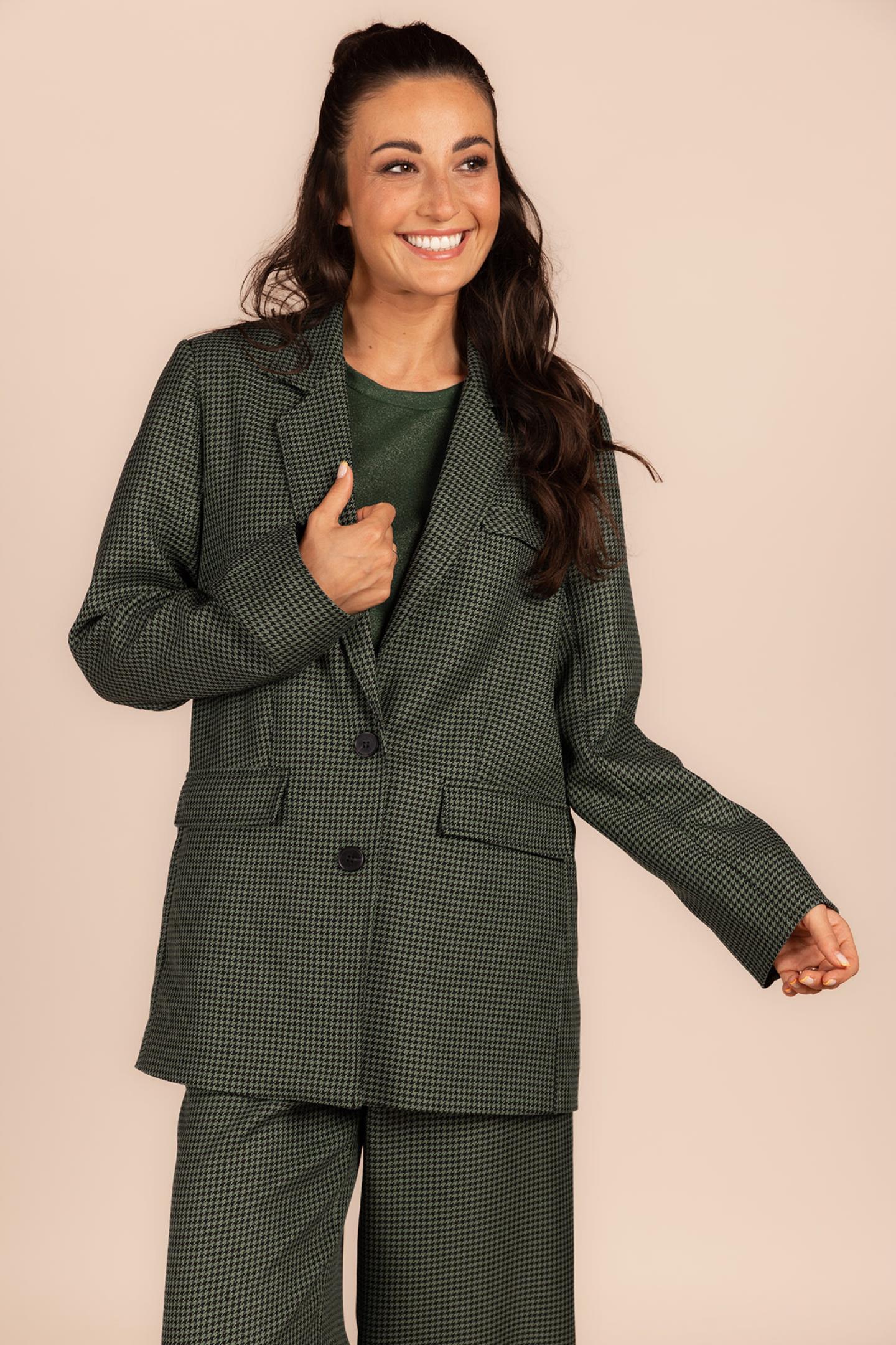 BLAZER MET PIED DE POULE DESSIN (8605)