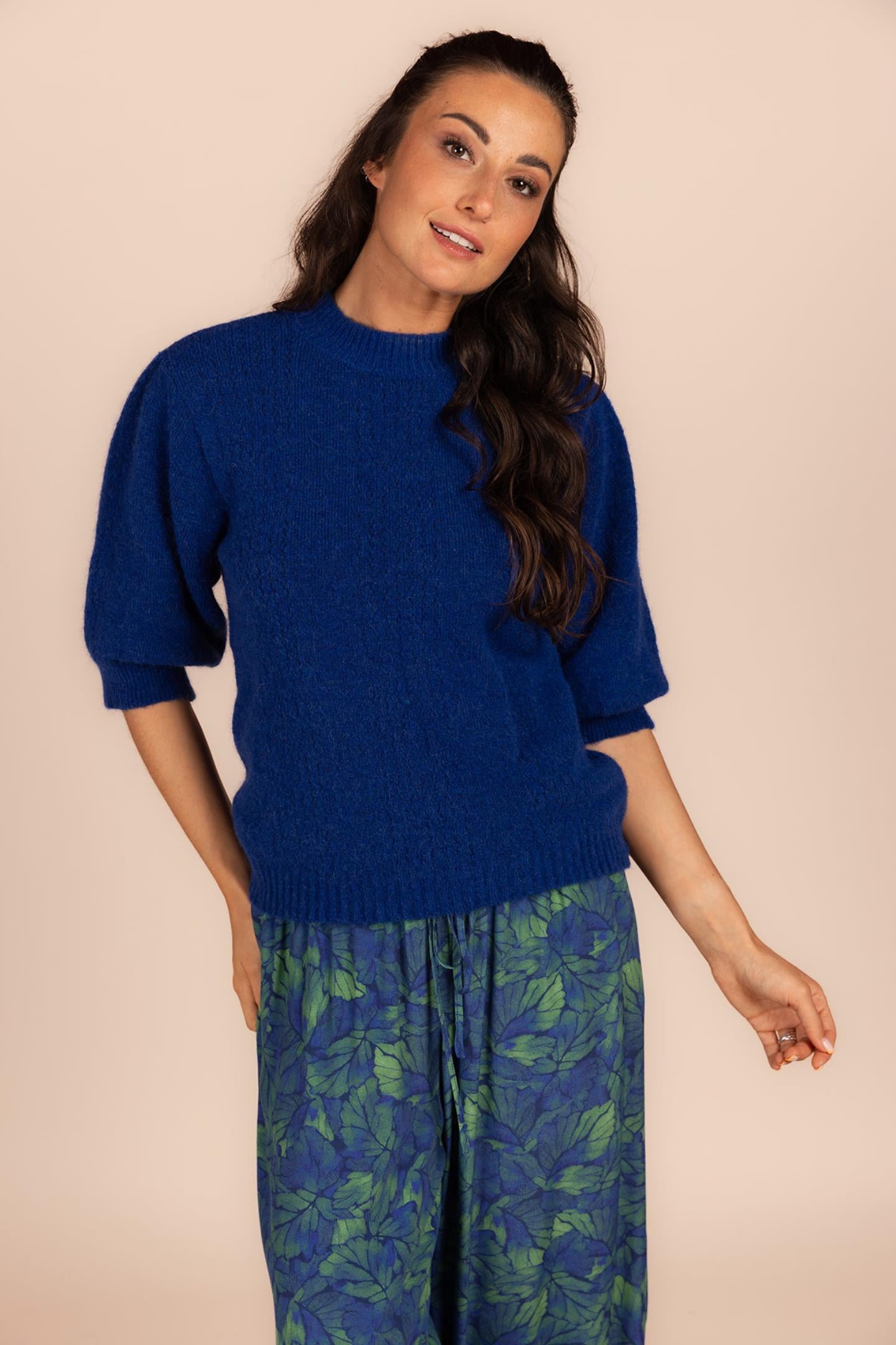 COMFY BROEK MET BOTANISCHE PRINT (8611)