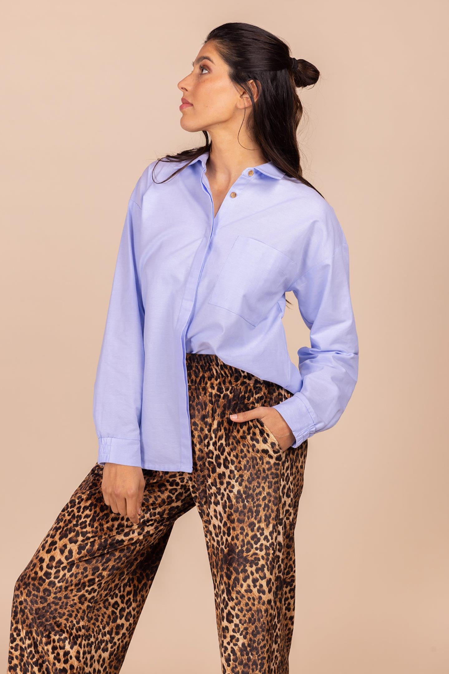 LEOPARD BROEK MET REKKER (8637)