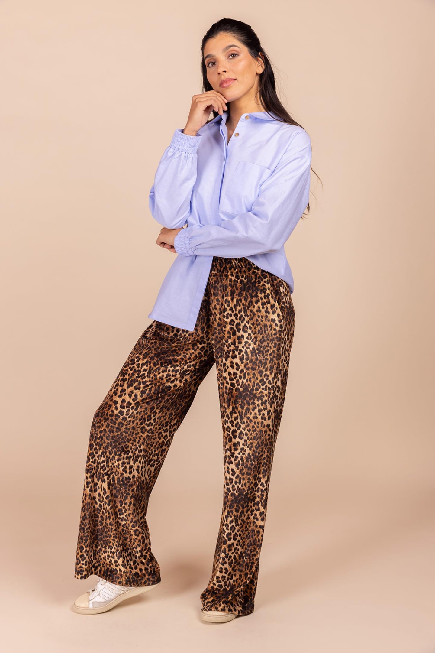 LEOPARD BROEK MET REKKER (8637)
