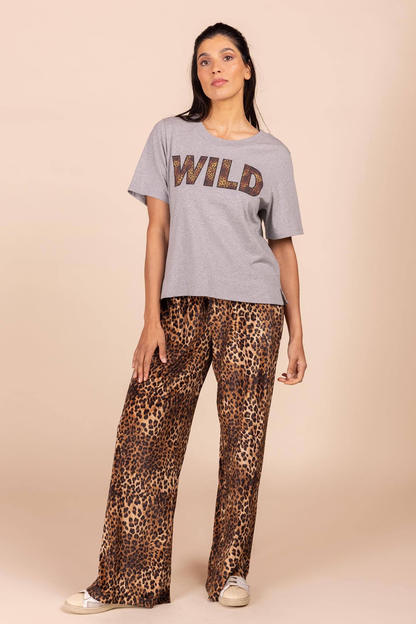 LEOPARD BROEK MET REKKER (8637)