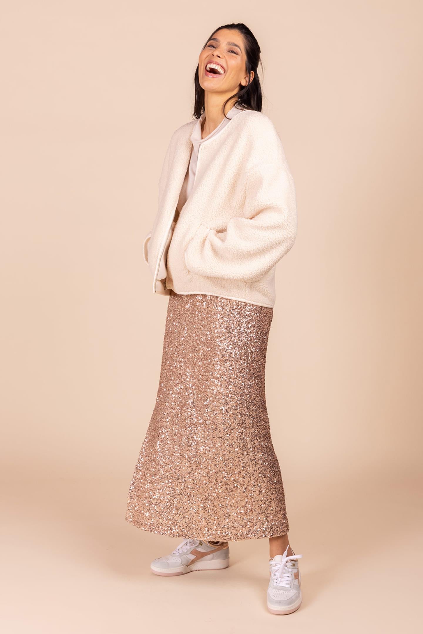 ROK MET SPLIT EN PAILLETTEN (8643)