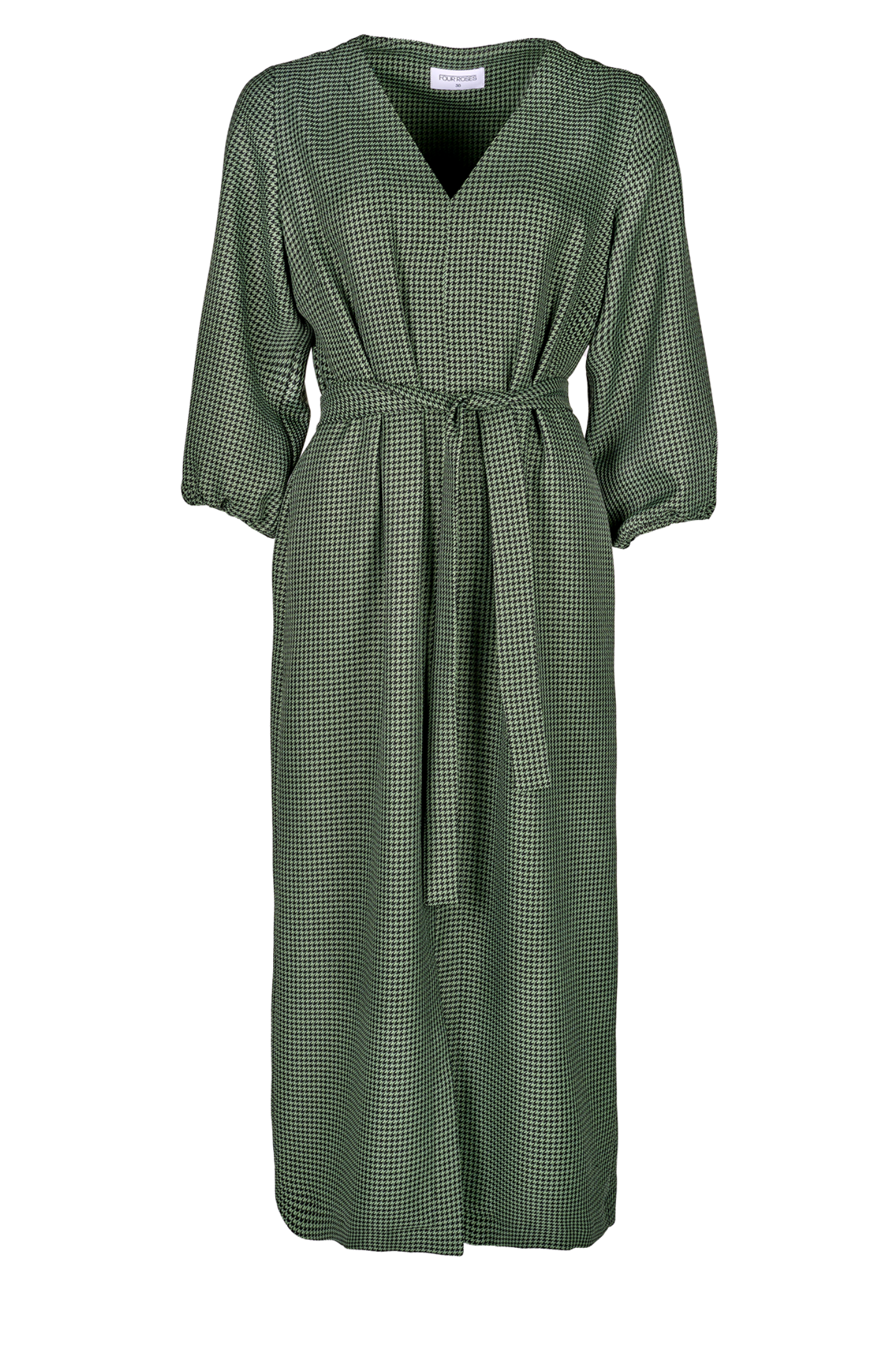 MAXI JURK MET PIED DE POULE DESSIN (8646)