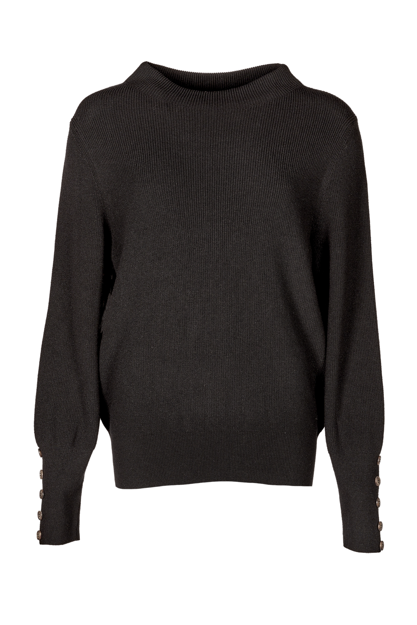 ZWARTE SWEATER MET KNOOPDETAIL (8652)
