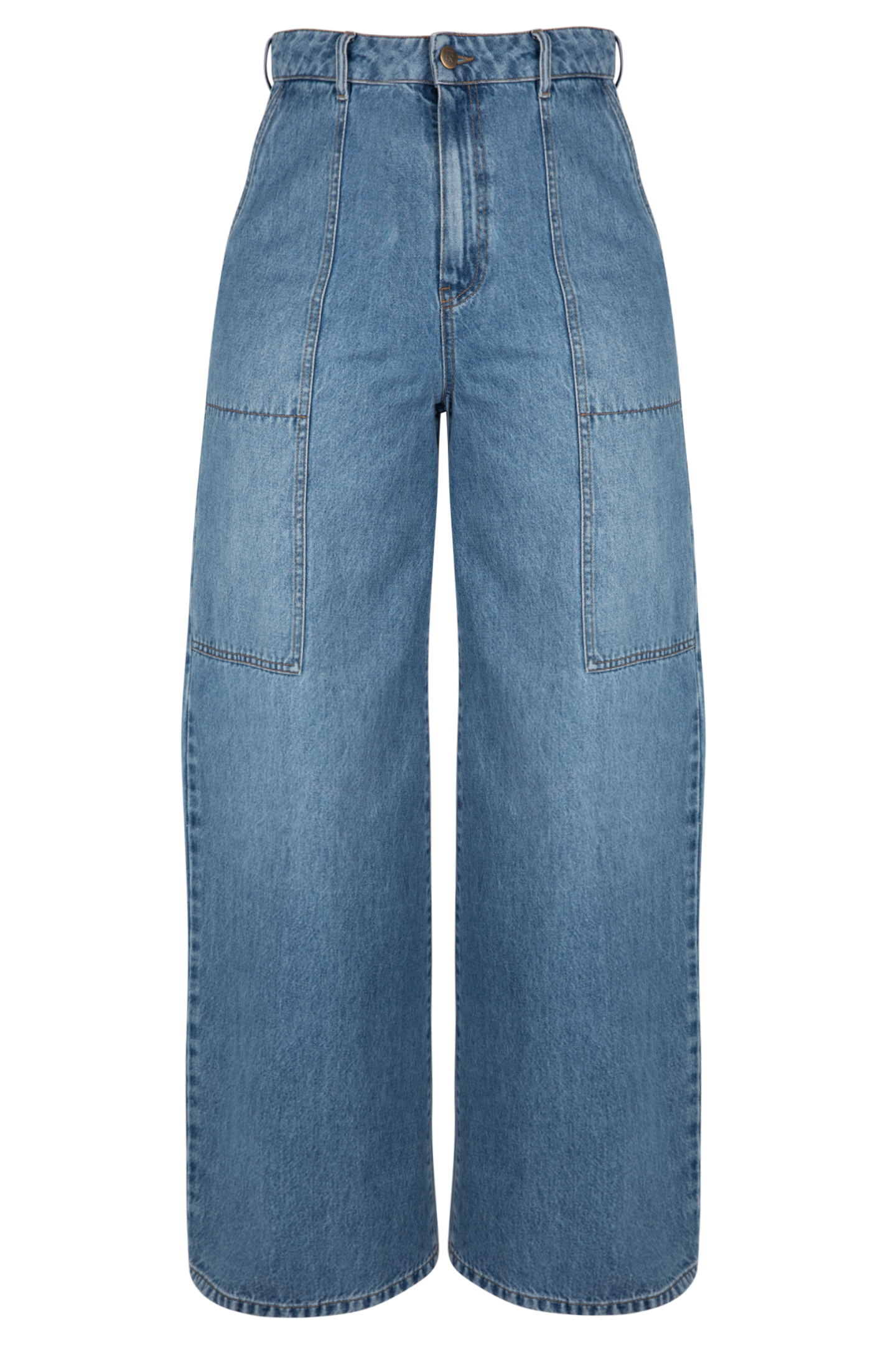 WIJDE JEANS MET FANTASIESTIKSELS (9508)