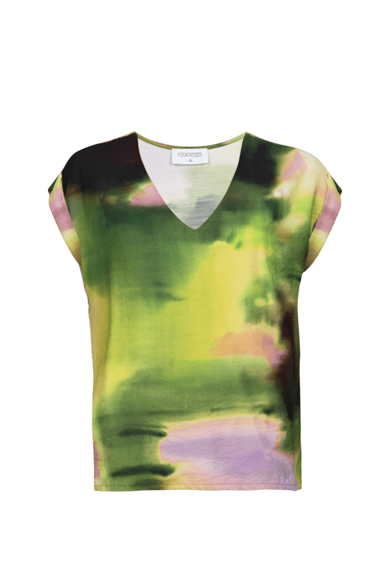 CHEMISIER AVEC IMPRIMÉ AQUARELLE ABSTRAIT (9125) - Four Roses