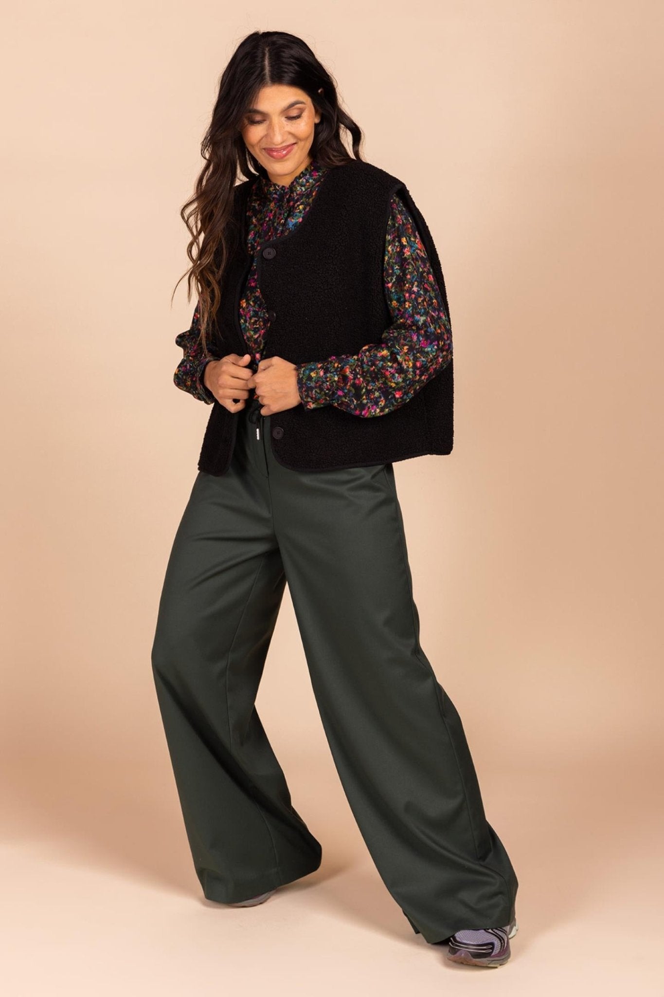 BLOUSE MET ABSTRACTE BLOEMENPRINT (8585) - Four Roses