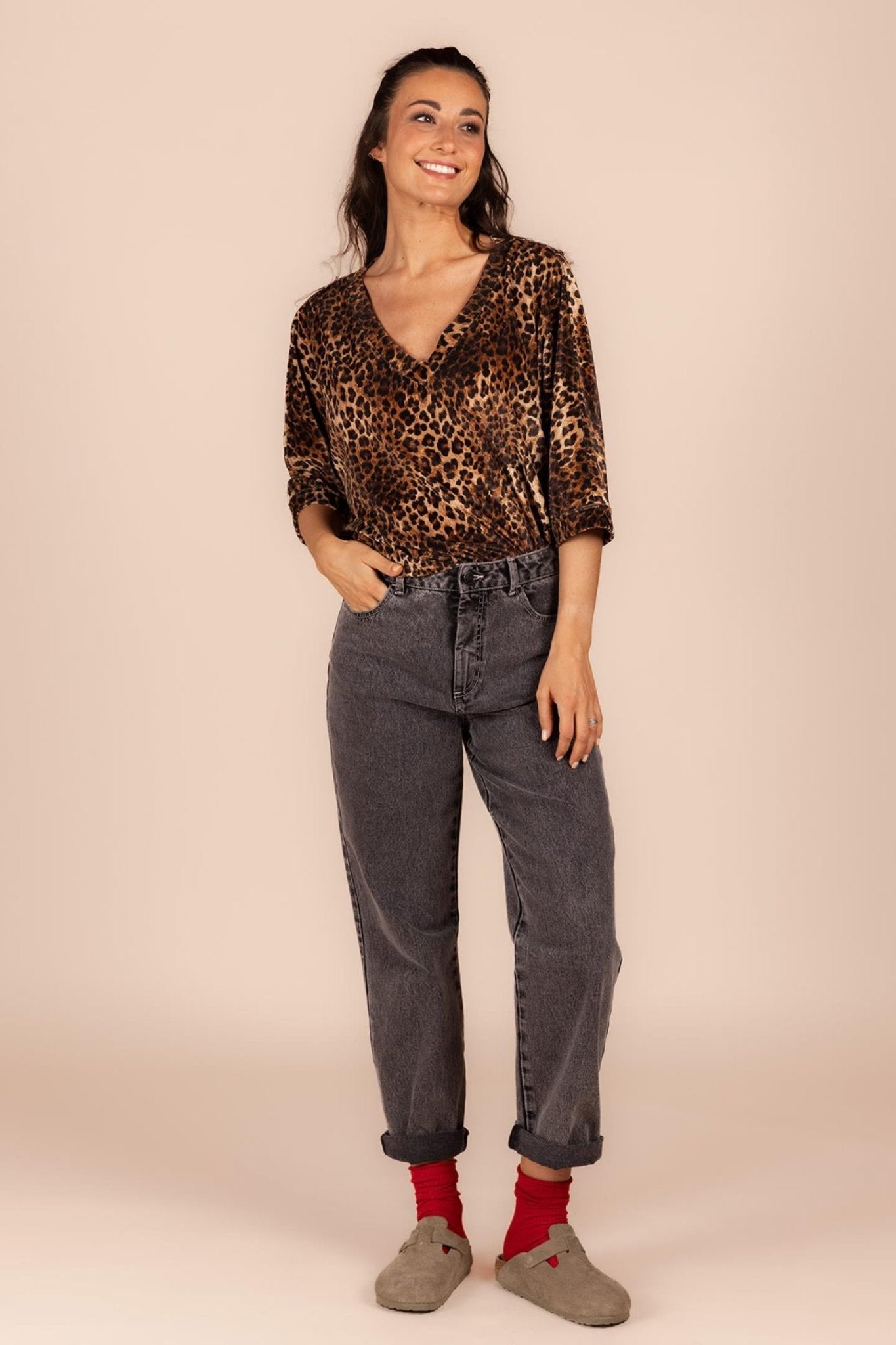 BLOUSE MET DIERENPRINT (8596) - Four Roses