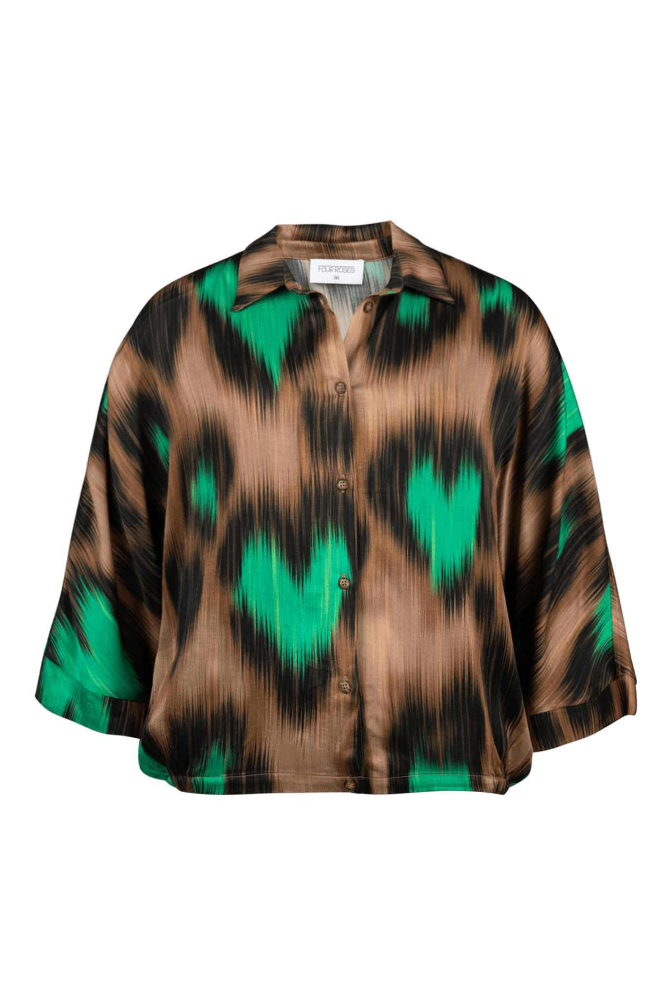 BLOUSE MET EXCLUSIEVE PRINT (9663) - Four Roses