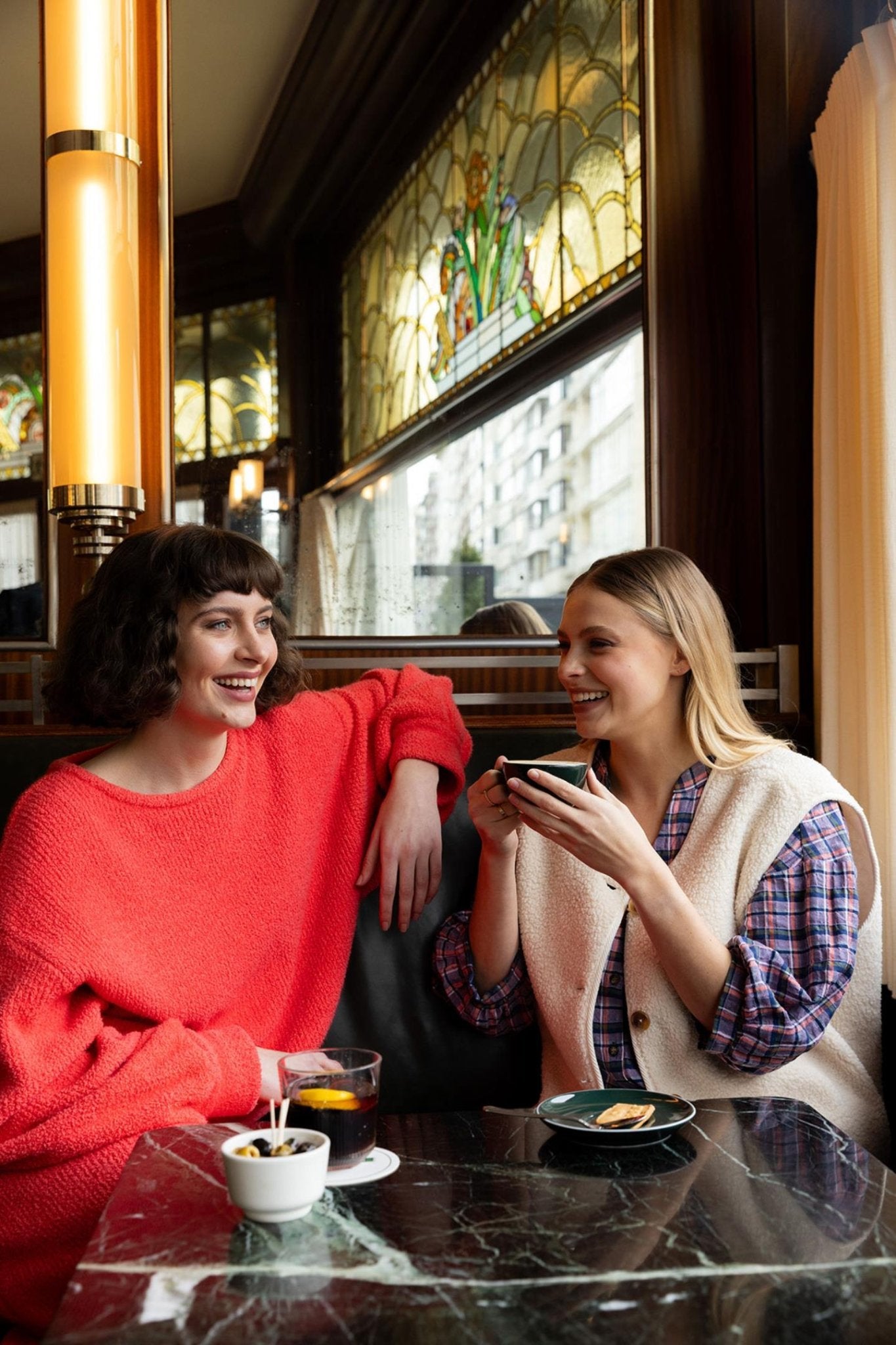 BLOUSE MET RUITJESDESSIN (8583) - Four Roses