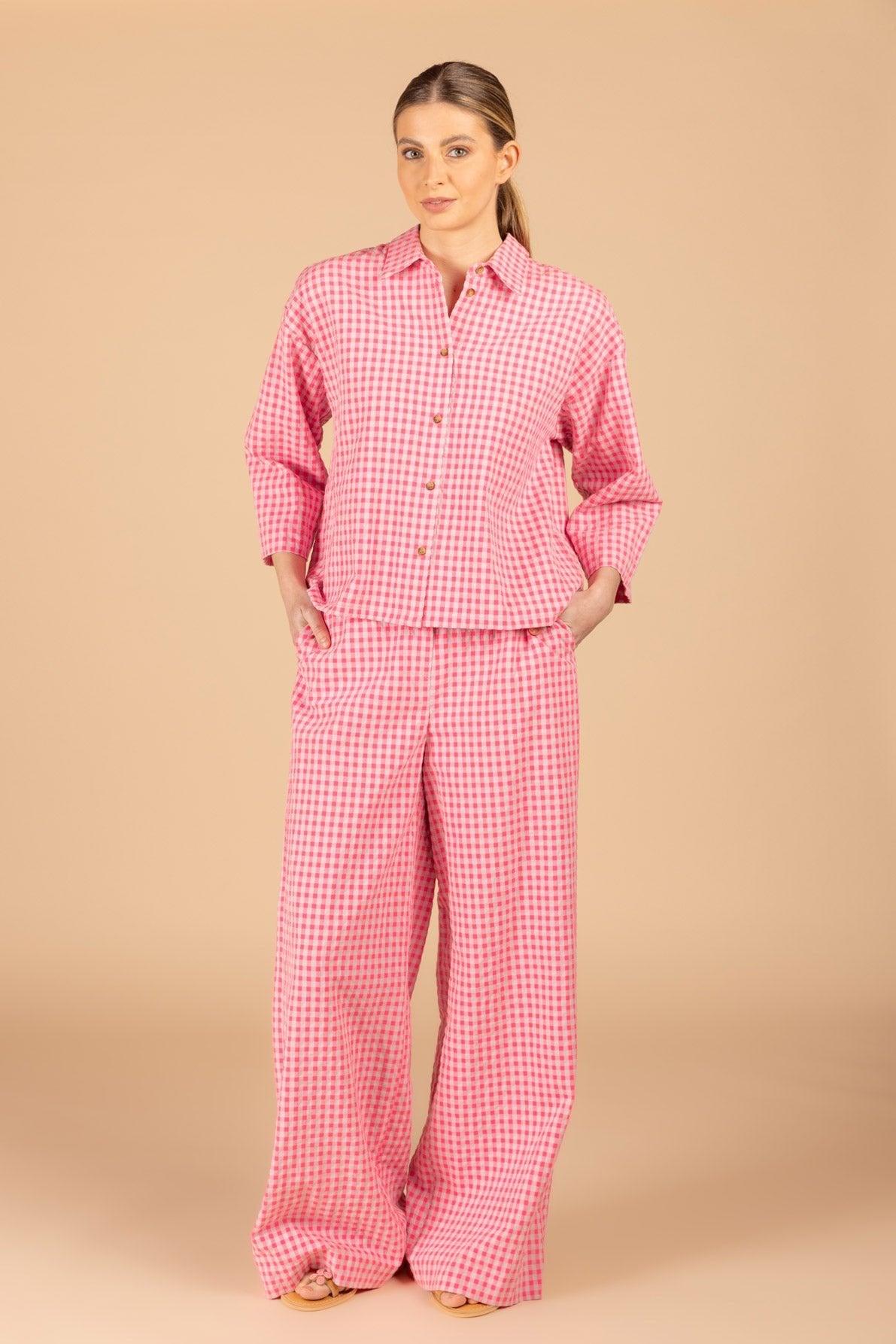 CHEMISIER À NOEUD (C9132) - Four Roses