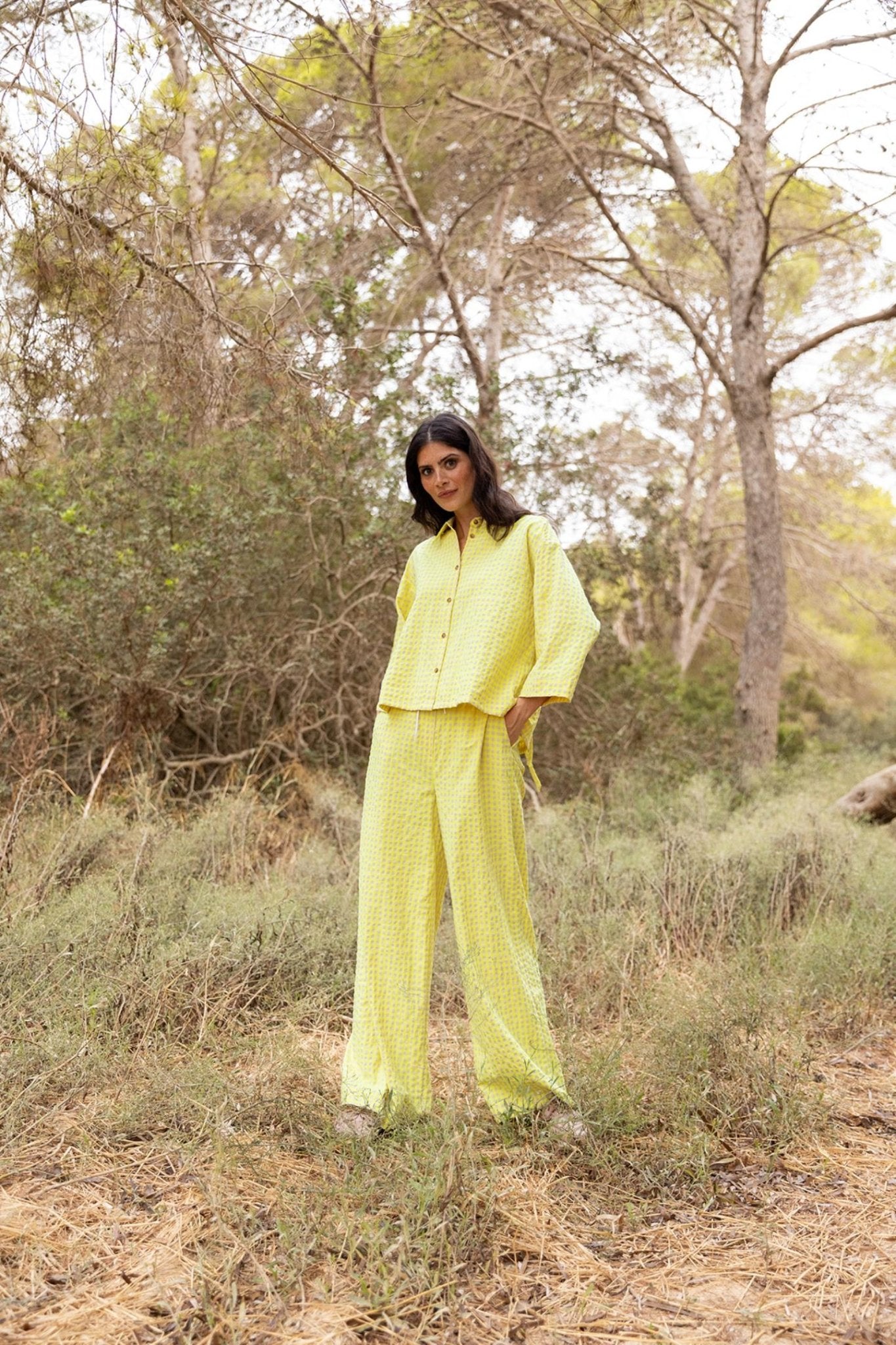 BOXY HEMD MET STRIKSLUITING OP RUG (9132) - Four Roses