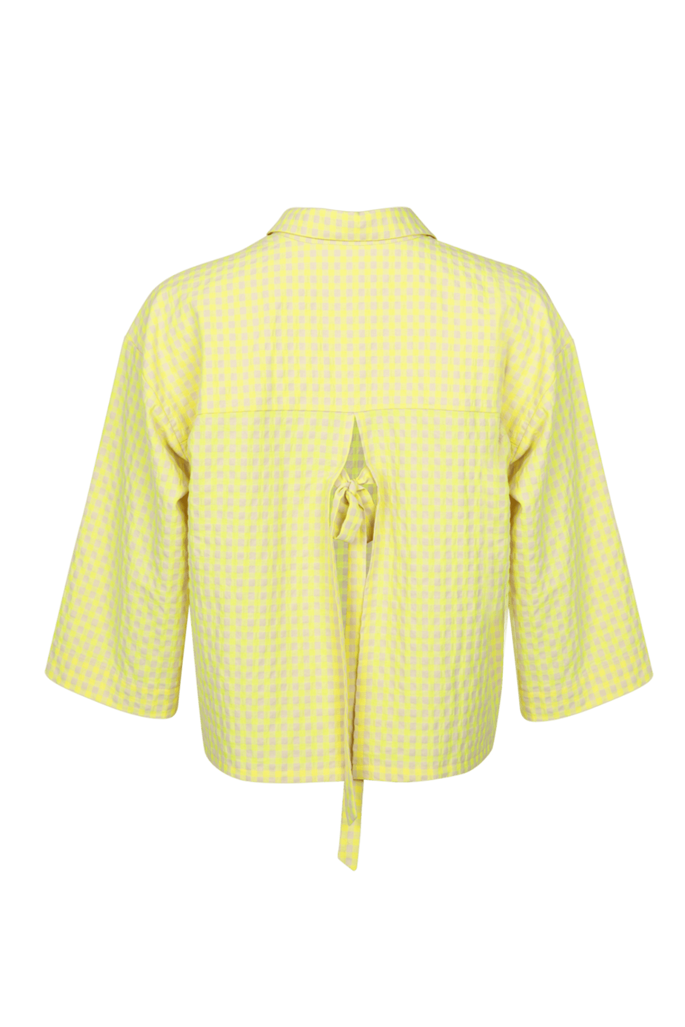 BOXY SHIRT WITH TIE CLOSURE ON THE BACK (9132) - Four Roses