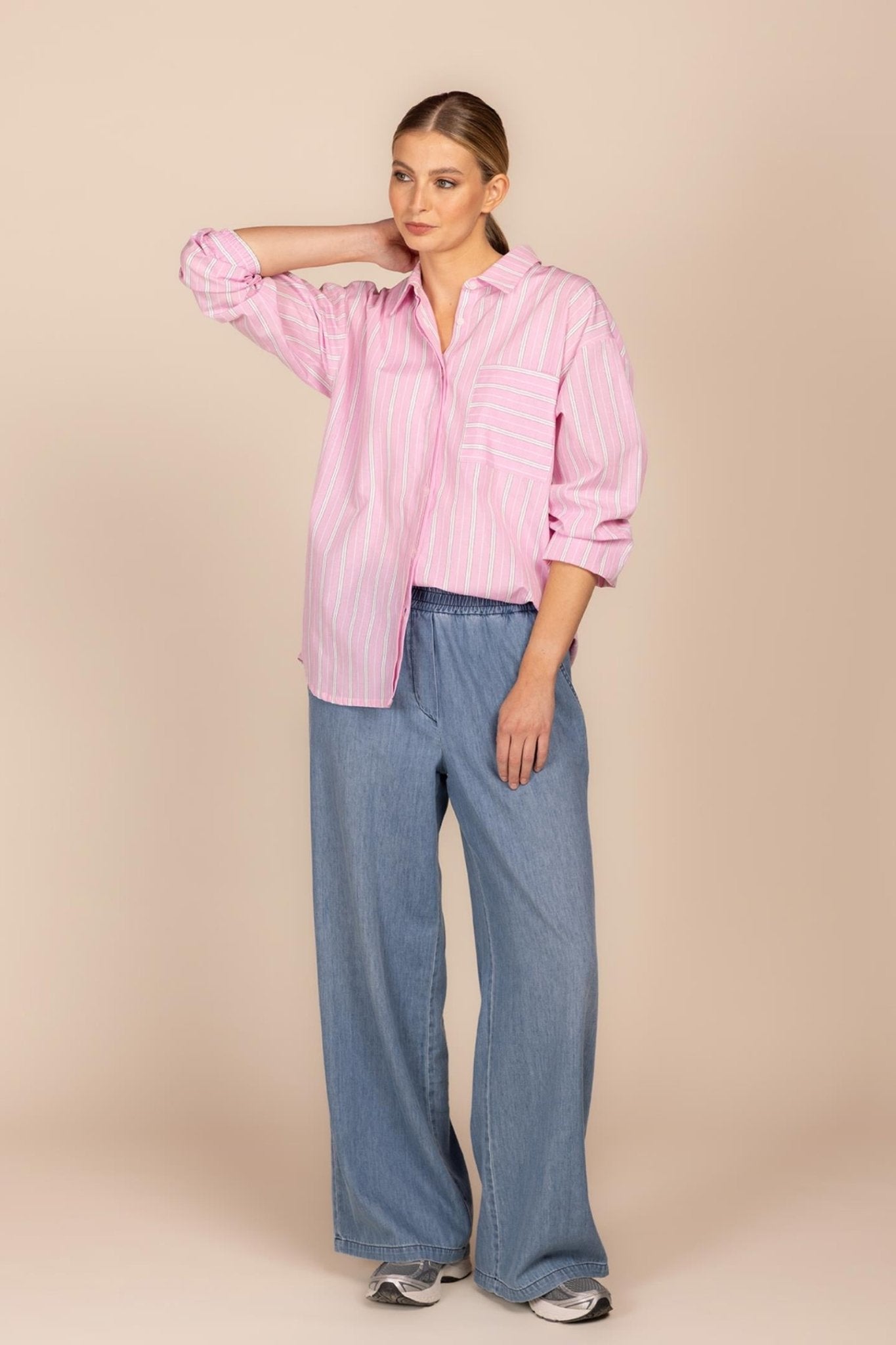 BROEK IN TENCEL JEANS (9018) - Four Roses
