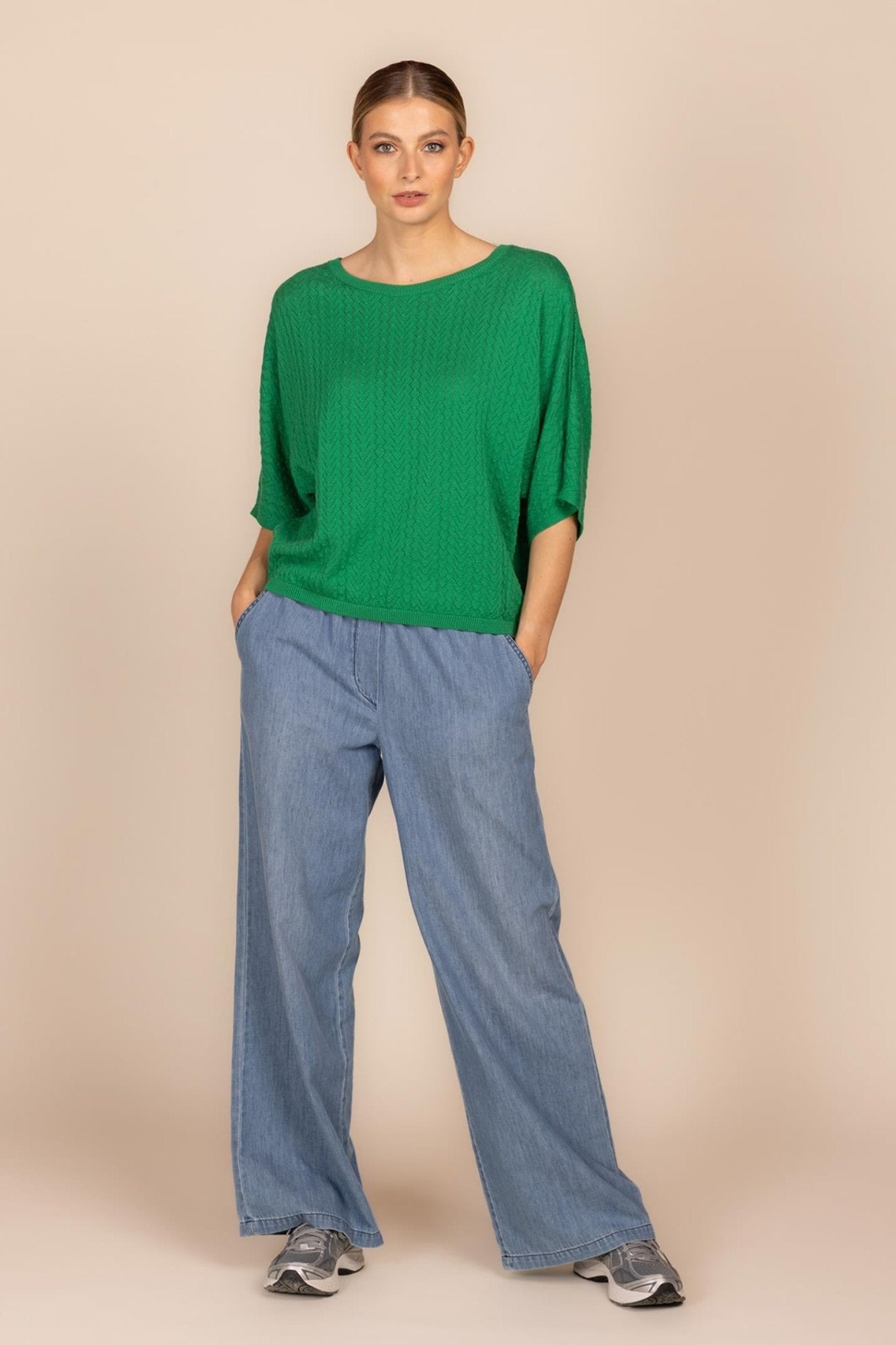 BROEK IN TENCEL JEANS (9018) - Four Roses