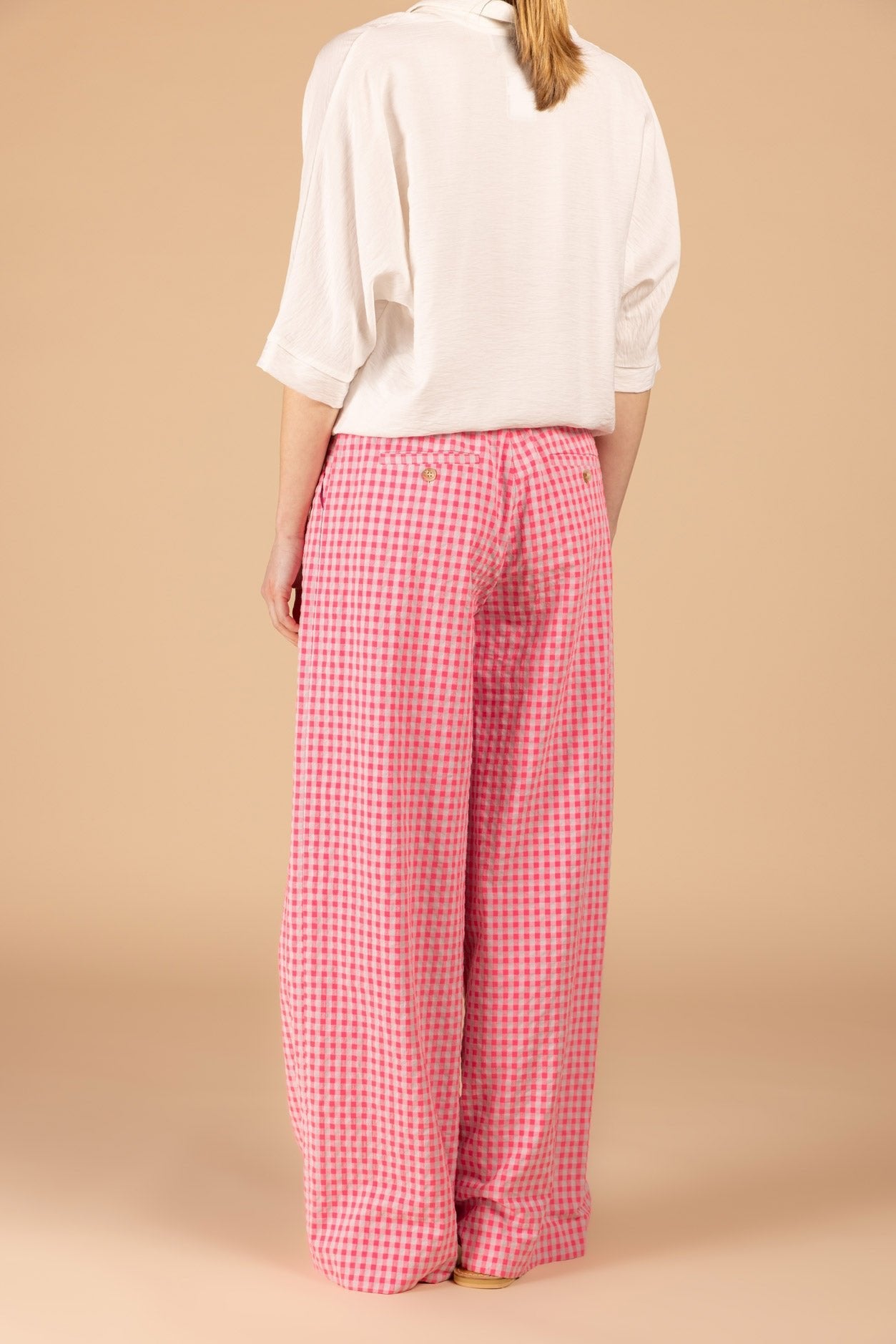 PANTALON À CARREAUX (C9079) - Four Roses