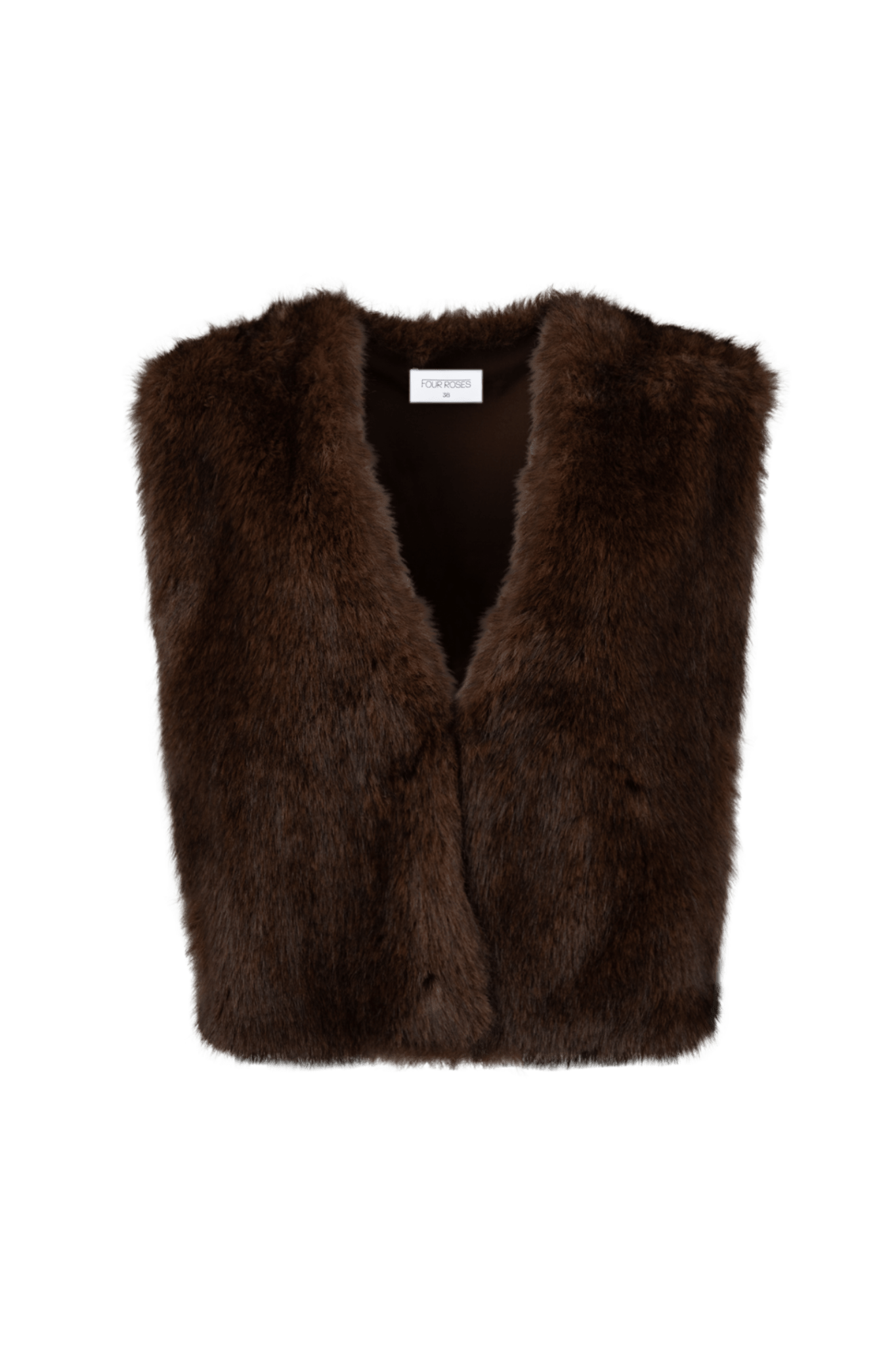 BRUIN MOUWLOOS JACKET MET FAKE BONT (9630) - Four Roses