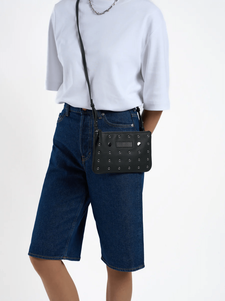 CLIO - MINI EYELETS (BLACK SILVER) - Four Roses