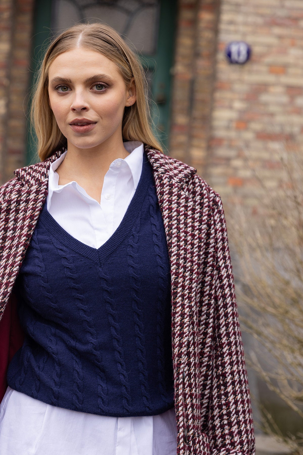 COLLEGE NAVY SPENCER (C8666) - Four Roses