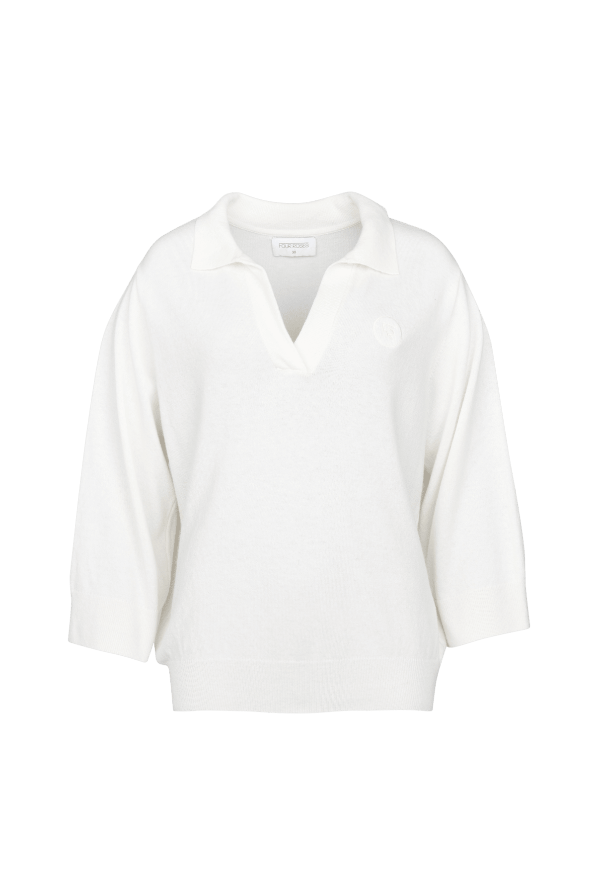 GEBREIDE POLO MET V-HALS (9530) - Four Roses