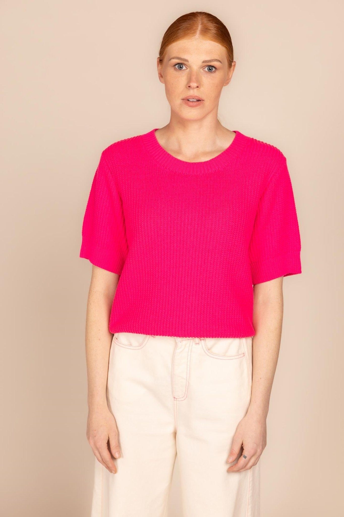 PULL EN MAILLE À MANCHES COURTES (9028) - Four Roses