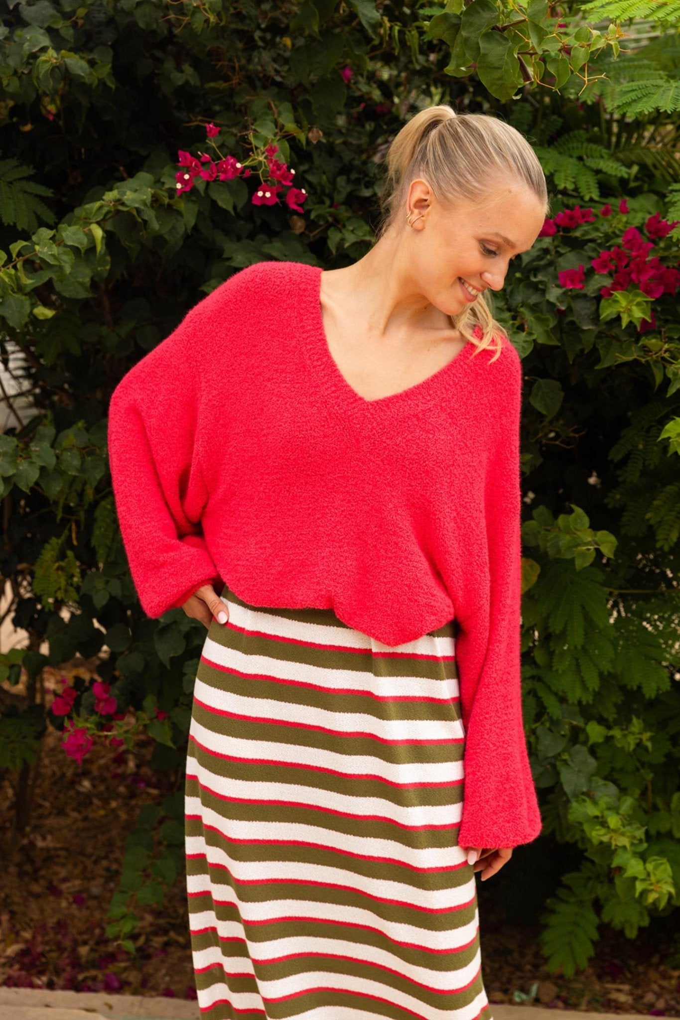 GEBREIDE SWEATER OVERSIZED (9032) - Four Roses