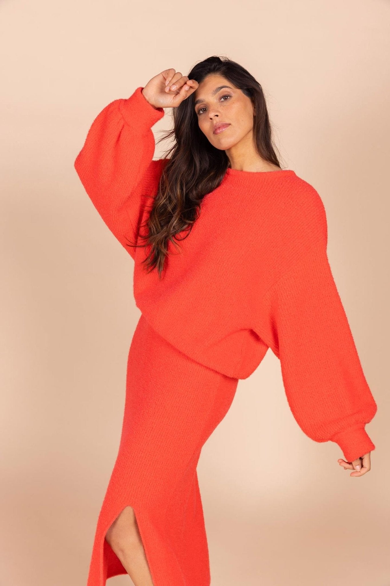 GEBREIDE SWEATER OVERSIZED FIT (8544) - Four Roses