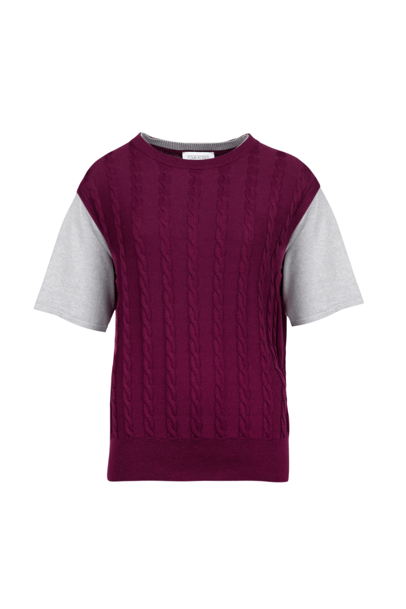 GEBREIDE TOP MET LAYERED LOOK (9524) - Four Roses