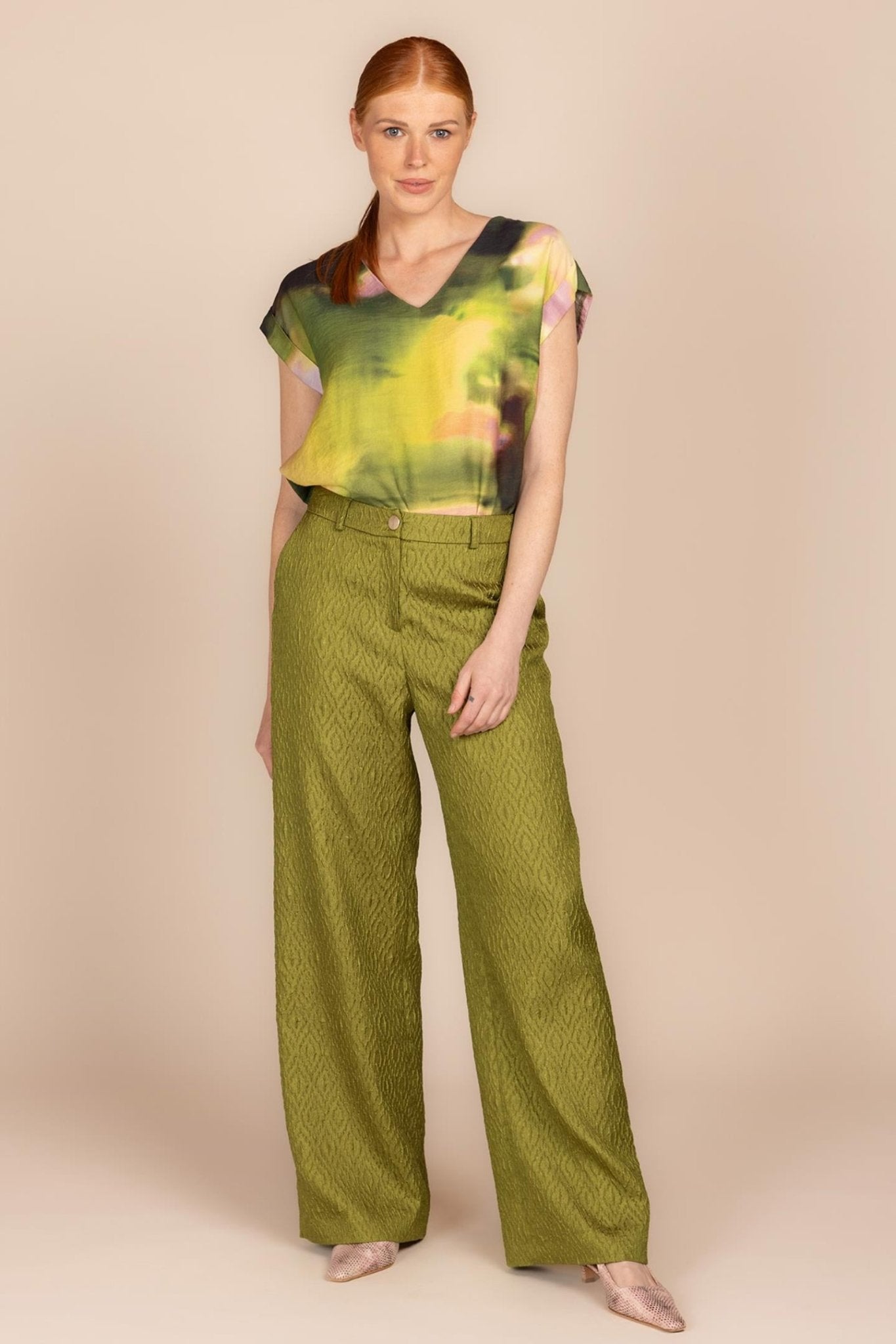 PANTALON HABILLÉ AVEC RELIEF (9073) - Four Roses