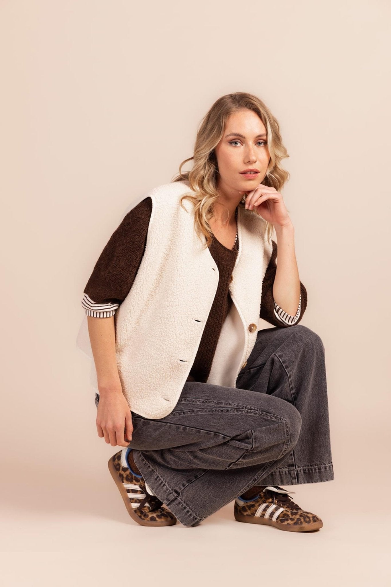 GILET IN TEDDY (8540) - Four Roses