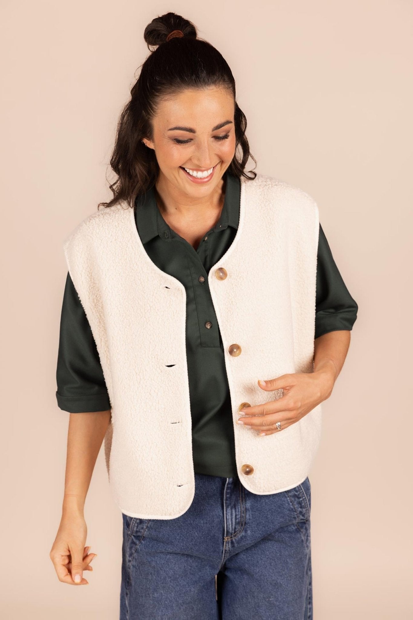 GILET IN TEDDY (8540) - Four Roses