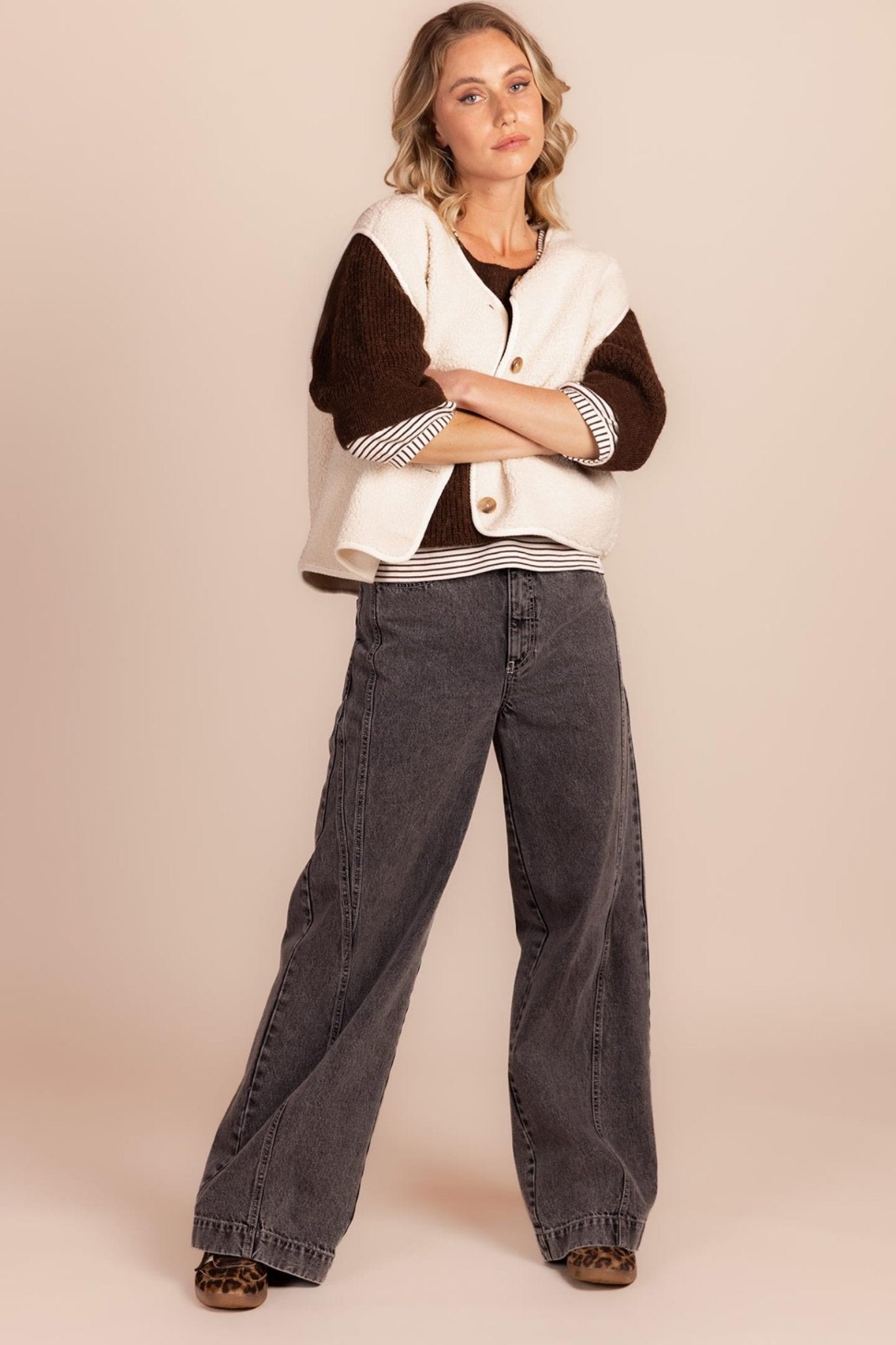 GILET IN TEDDY (8540) - Four Roses