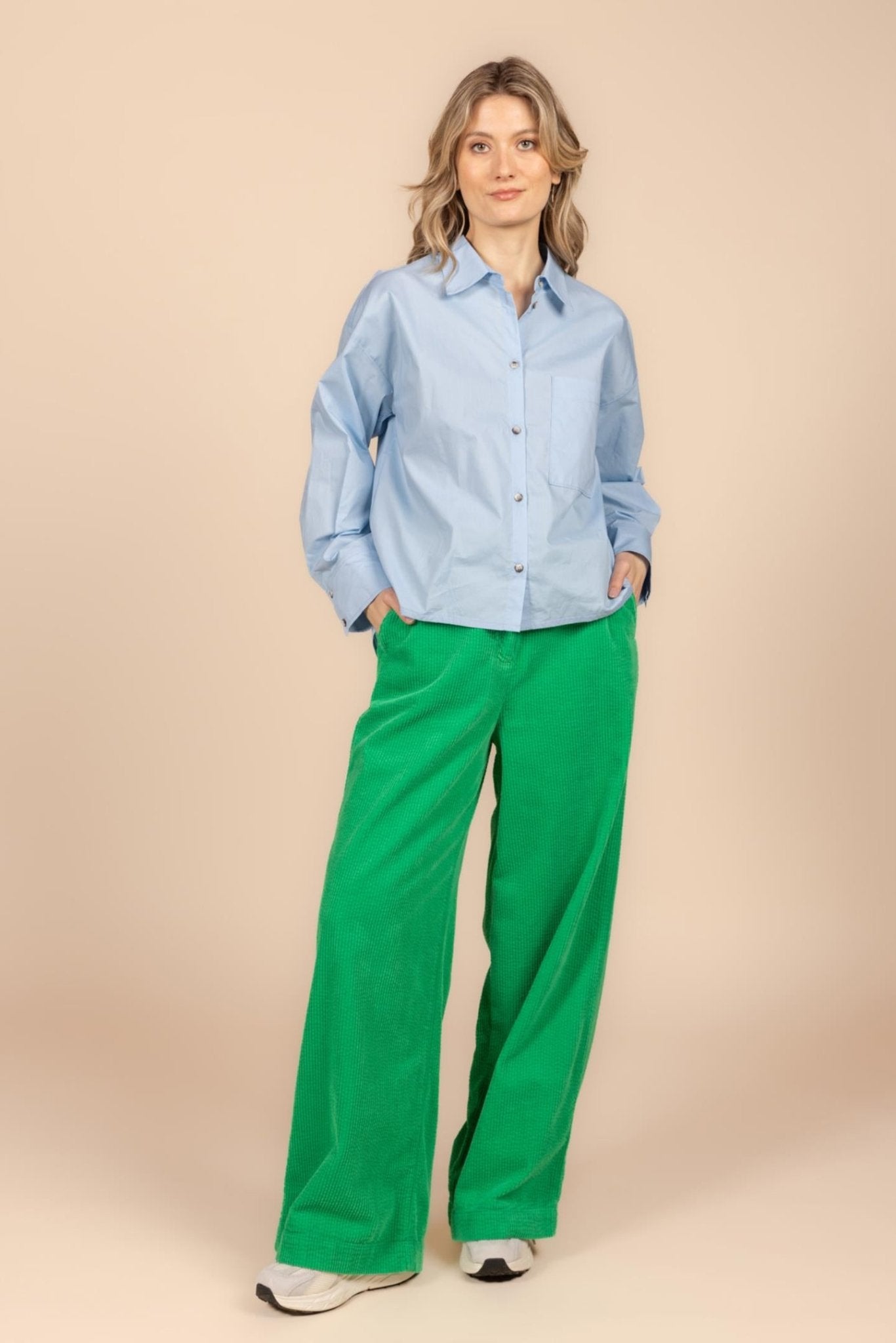 HEMD MET PLOOIDETAIL OP DE RUG (9584) - Four Roses