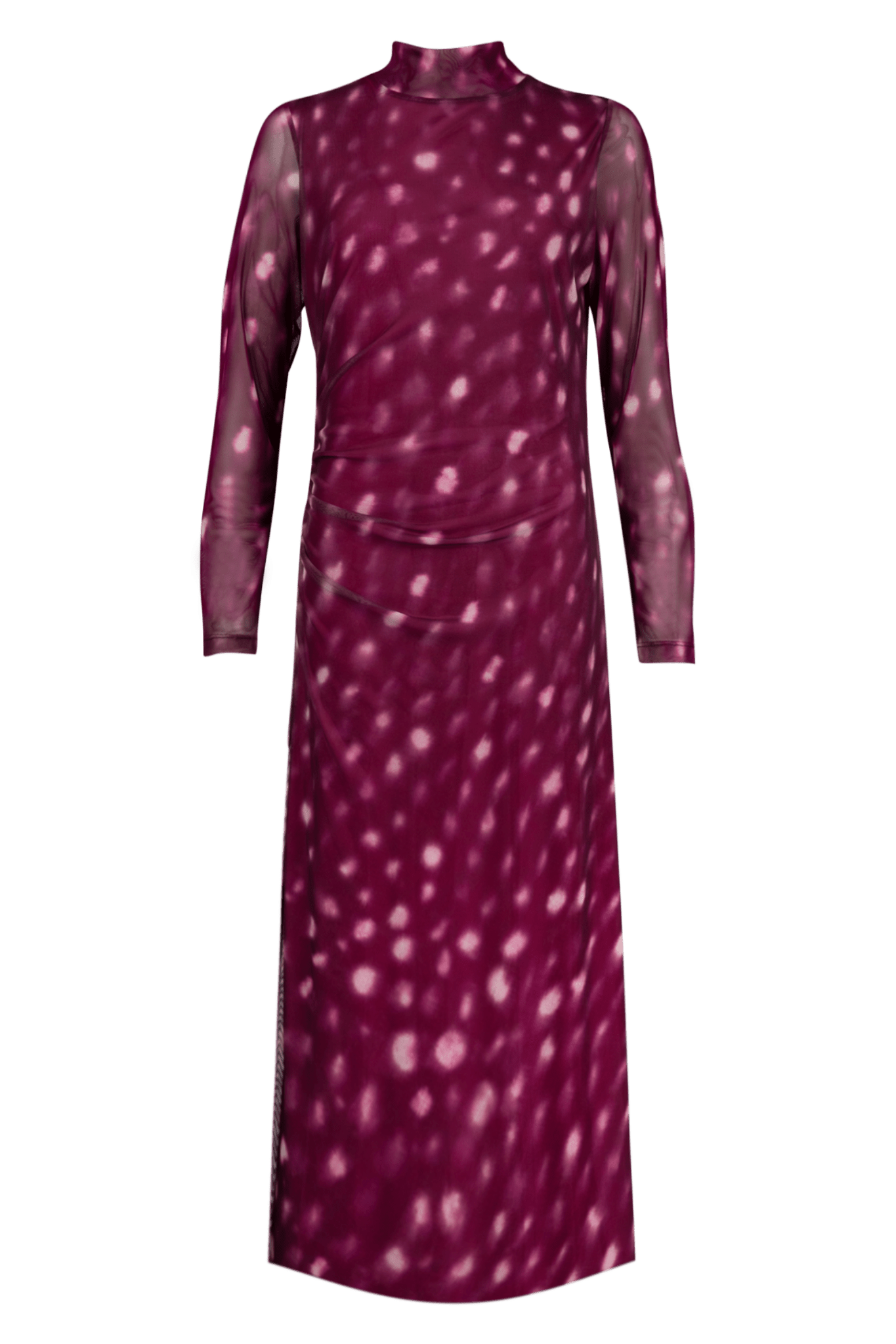 LANGE MESH JURK MET PRINT (9588) - Four Roses