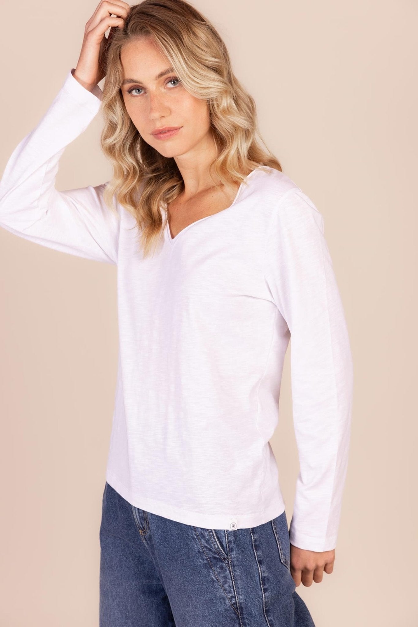 LONGSLEEVE MET V - HALS (8556) - Four Roses